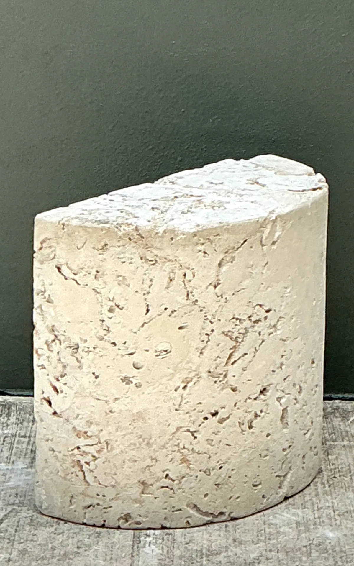 Vintage Coquina Stone Accent Table - Angle view