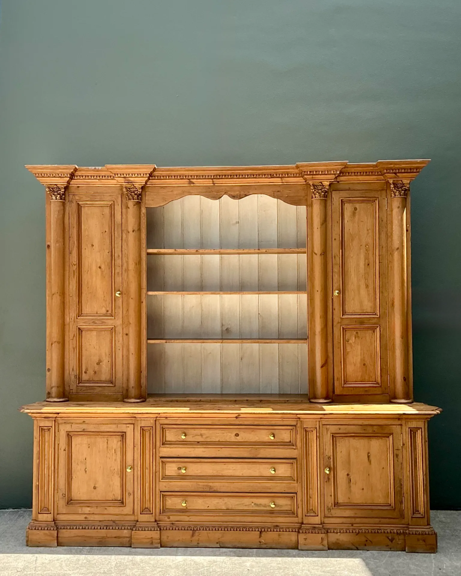 Vintage Monumental Rustic Pine Hutch — additional photo 7