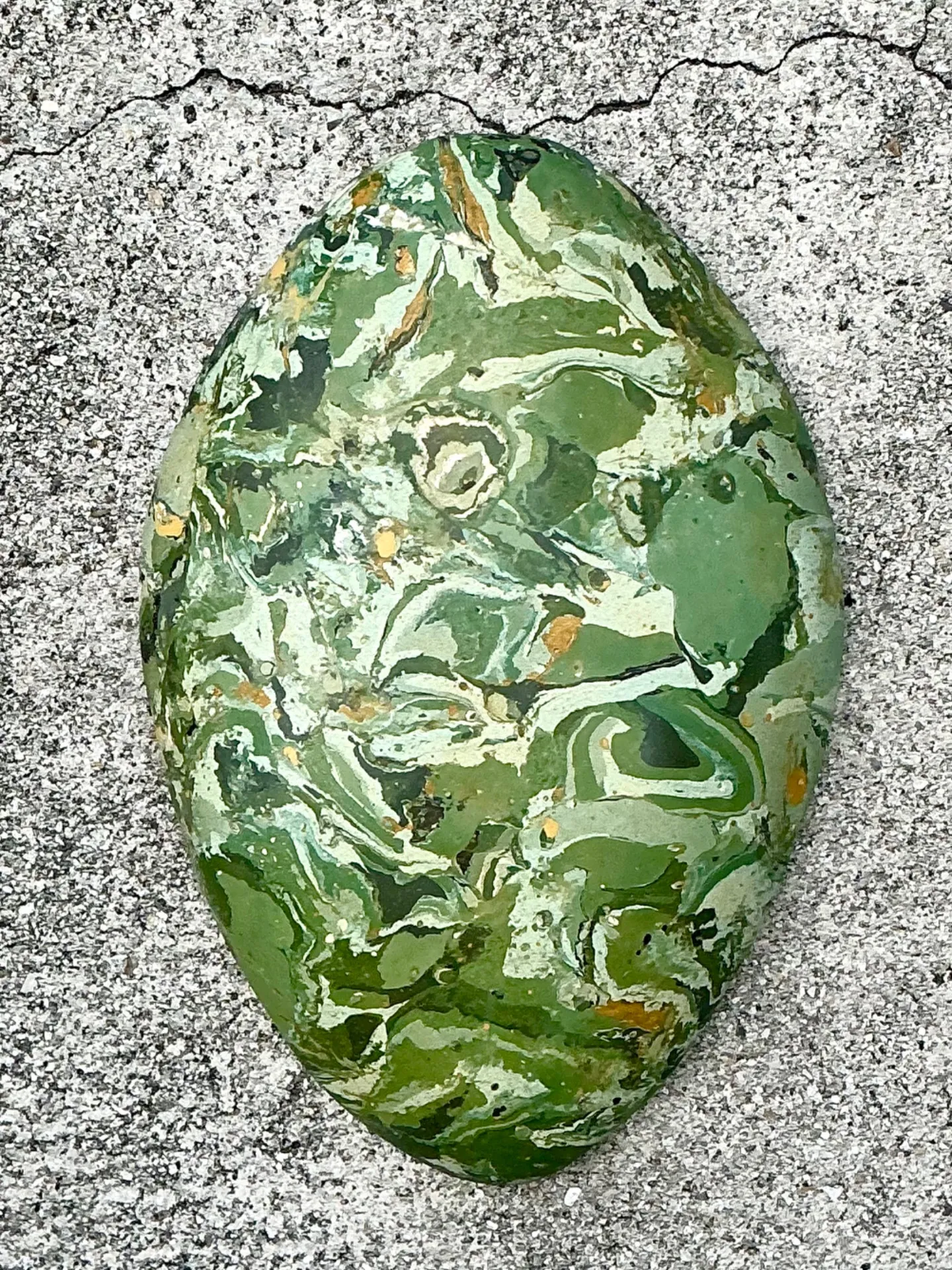 Vintage Italian Scagliola Pigmented Plaster Turtle Shell - 12.5W x 18.25H — additional photo 5