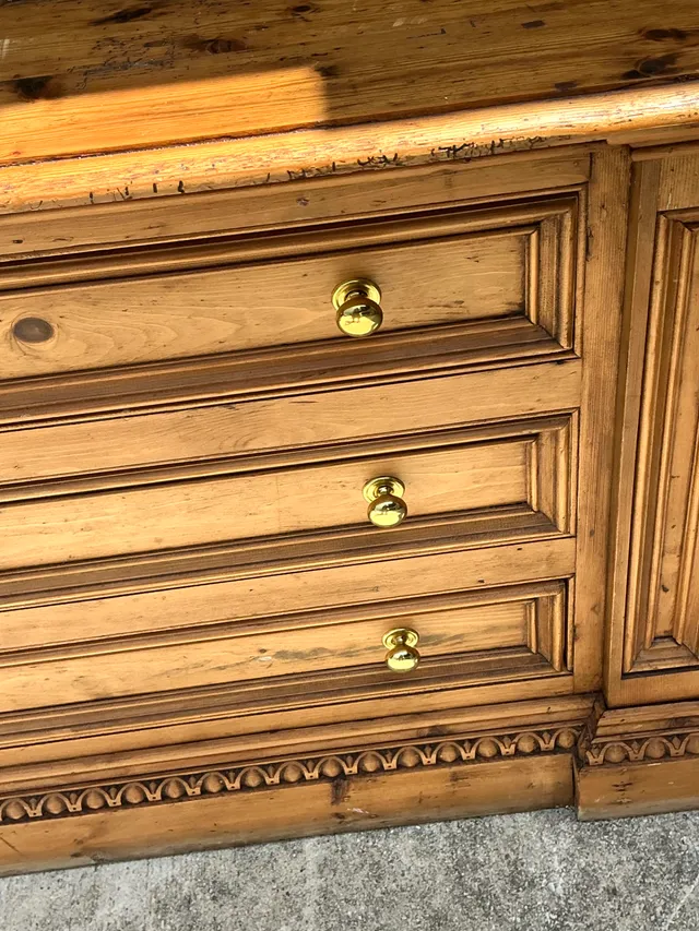 Vintage Monumental Rustic Pine Hutch — additional photo 5