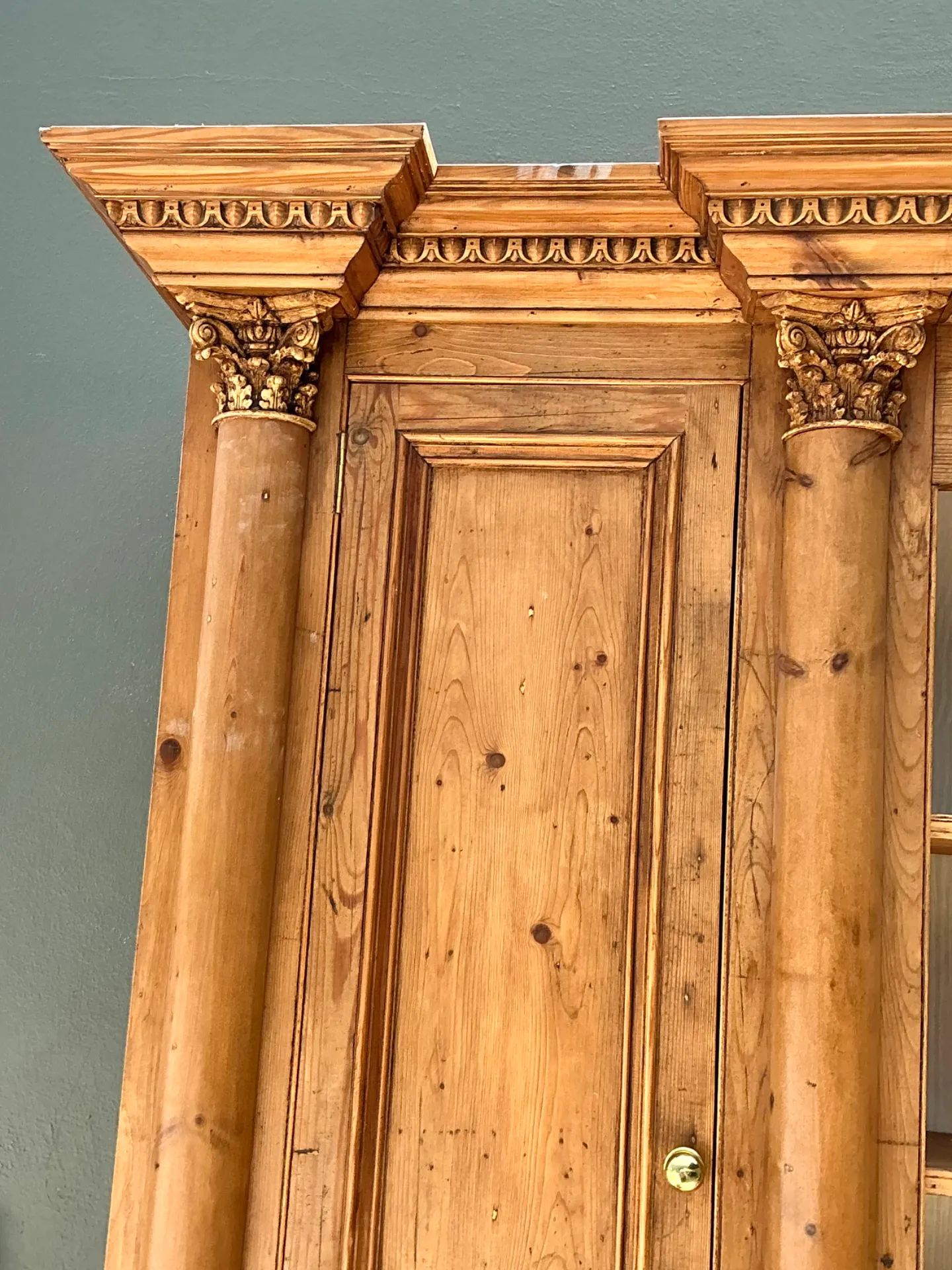 Vintage Monumental Rustic Pine Hutch — additional photo 1
