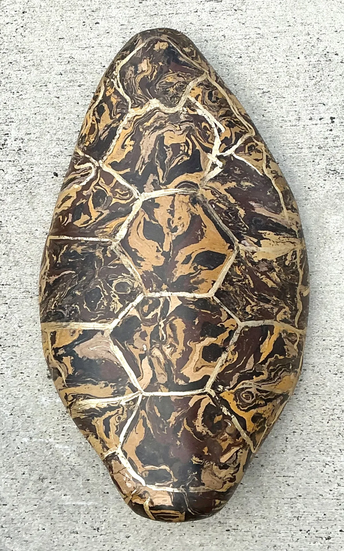 Vintage Italian Scagliola Pigmented Plaster Turtle Shell - Plaster, 15W x 23.75H — additional photo 7