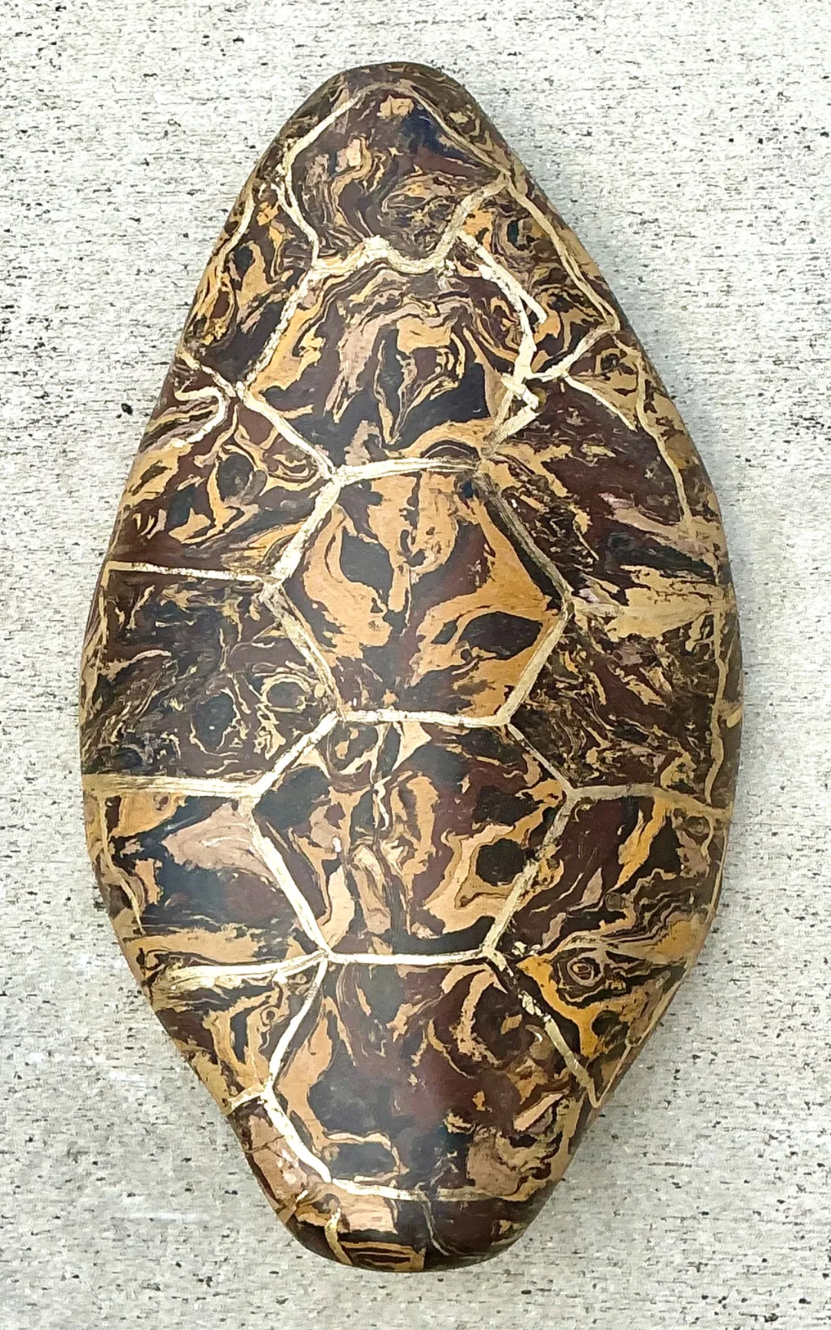 Vintage Italian Scagliola Pigmented Plaster Turtle Shell - Plaster, 15W x 23.75H — additional photo 6
