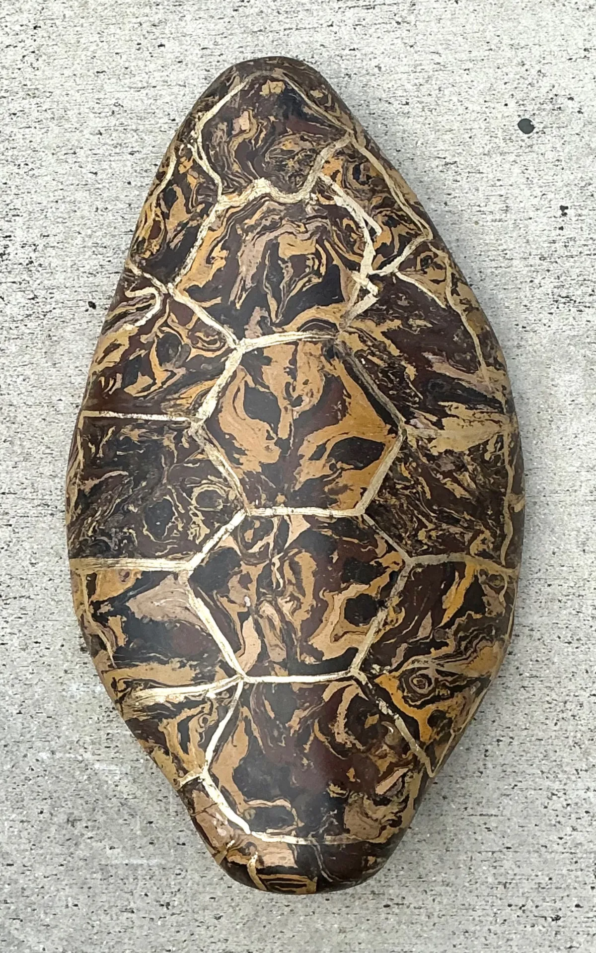 Vintage Italian Scagliola Pigmented Plaster Turtle Shell - Plaster, 15W x 23.75H — additional photo 5