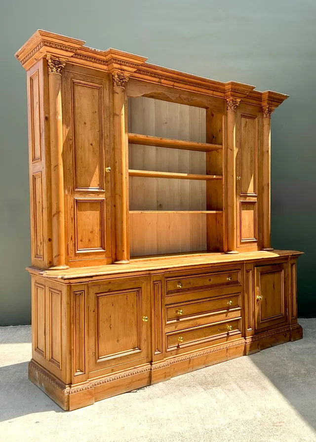 Vintage Monumental Rustic Pine Hutch — additional photo 6