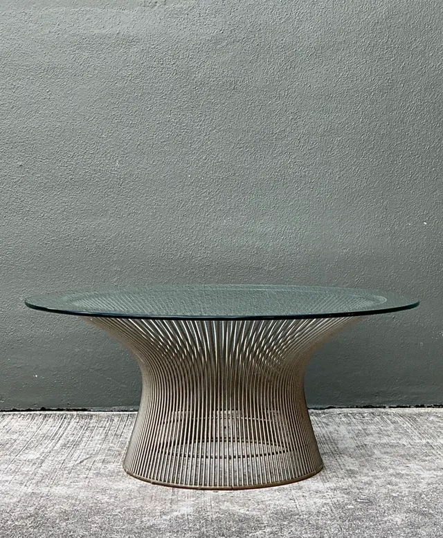 Warren Platner Glass and Steel Coffee Table — additional photo 1