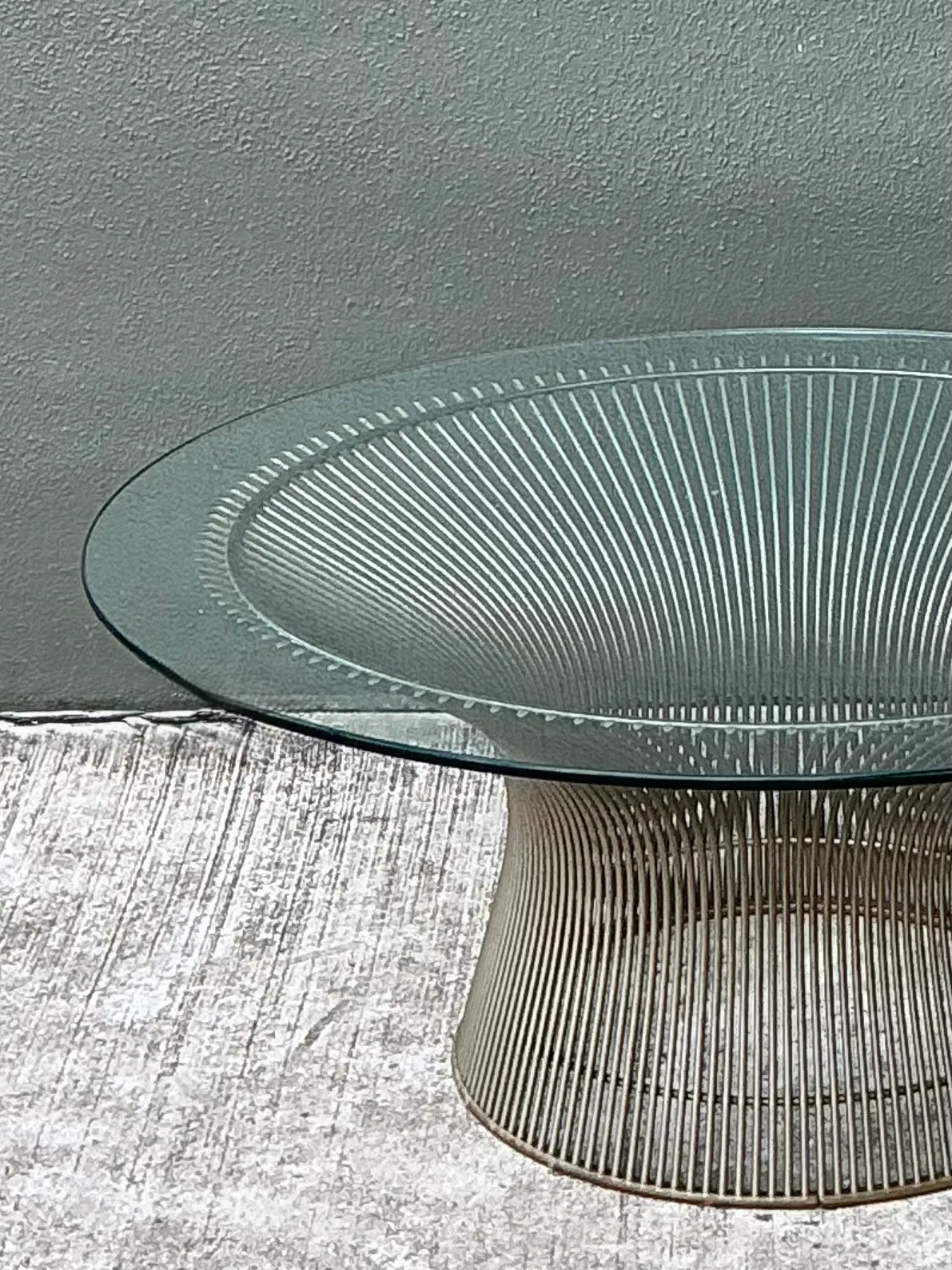 Warren Platner Glass and Steel Coffee Table — additional photo 4