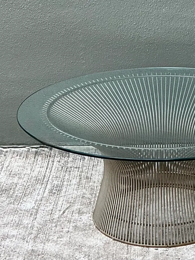 Warren Platner Glass and Steel Coffee Table — additional photo 4