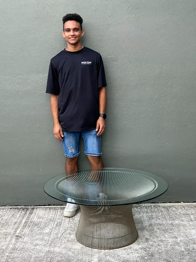 Warren Platner Glass and Steel Coffee Table — additional photo 3