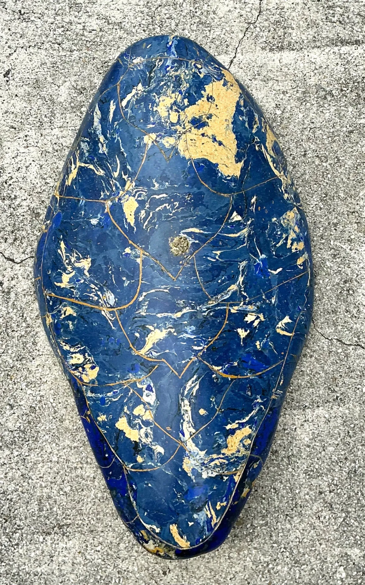 Vintage Italian Scagliola Pigmented Plaster Turtle Shell - Plaster, 15W x 24.75H — additional photo 4