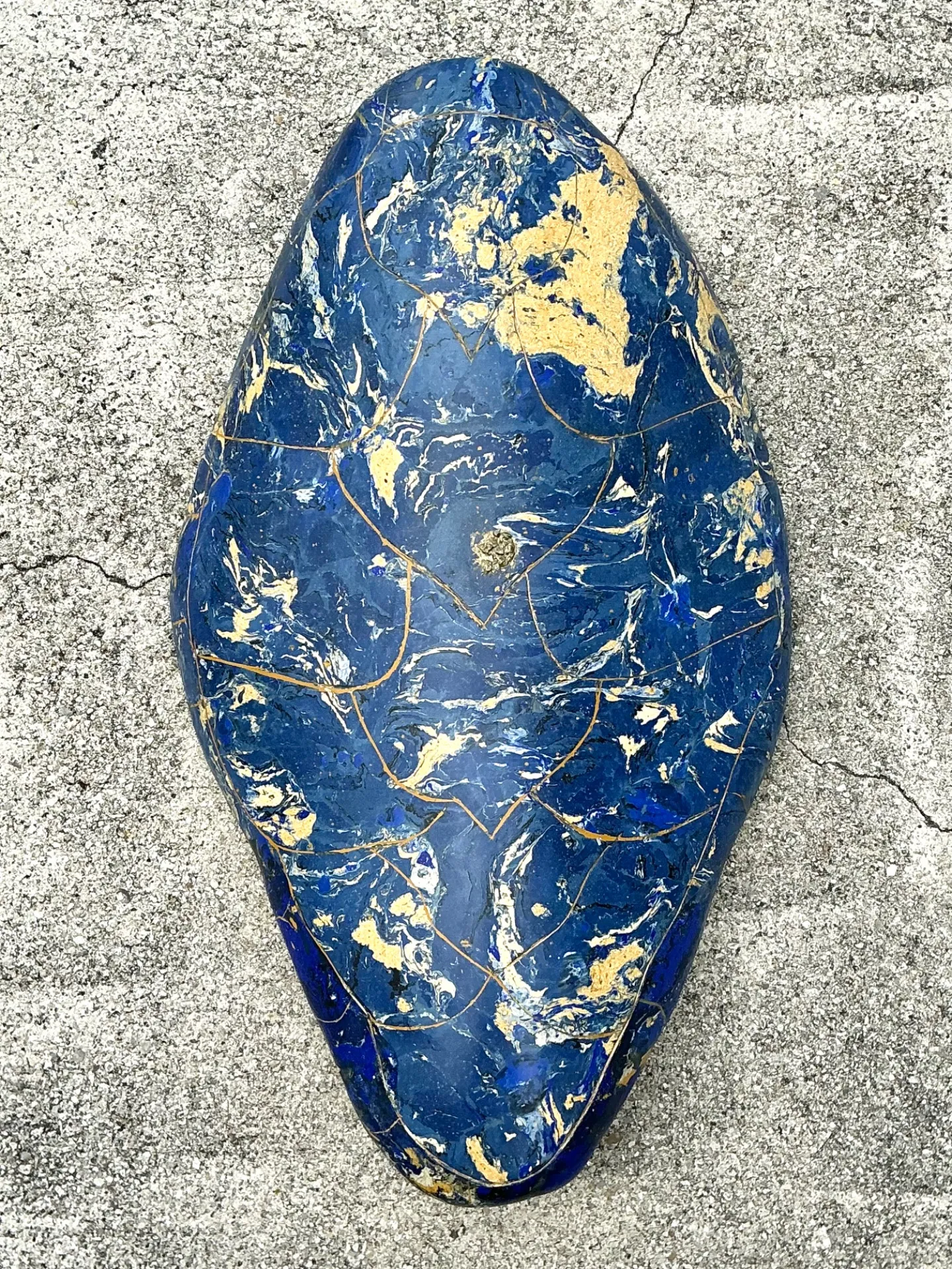 Vintage Italian Scagliola Pigmented Plaster Turtle Shell - Plaster, 15W x 24.75H — additional photo 6