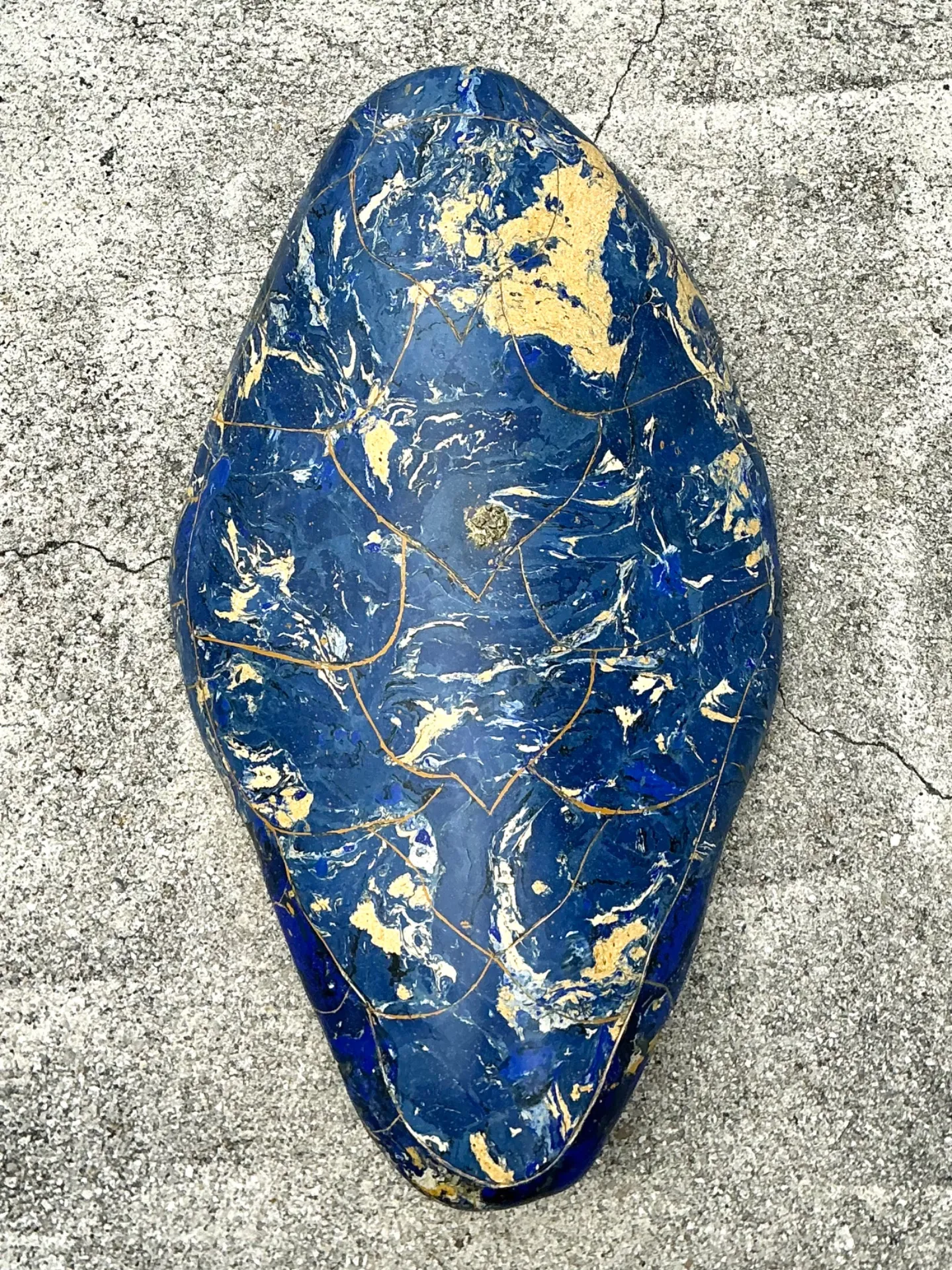 Vintage Italian Scagliola Pigmented Plaster Turtle Shell - Plaster, 15W x 24.75H — additional photo 8