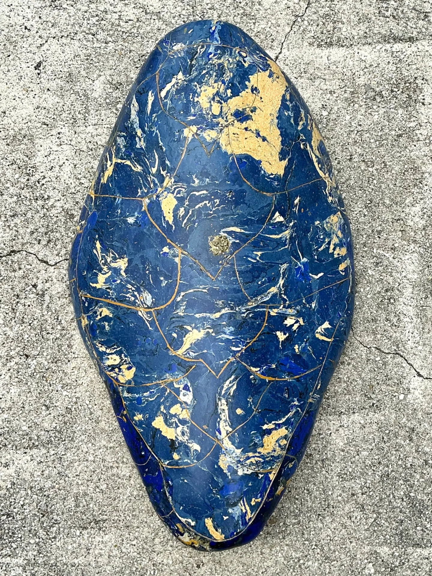 Vintage Italian Scagliola Pigmented Plaster Turtle Shell - Plaster, 15W x 24.75H — additional photo 3