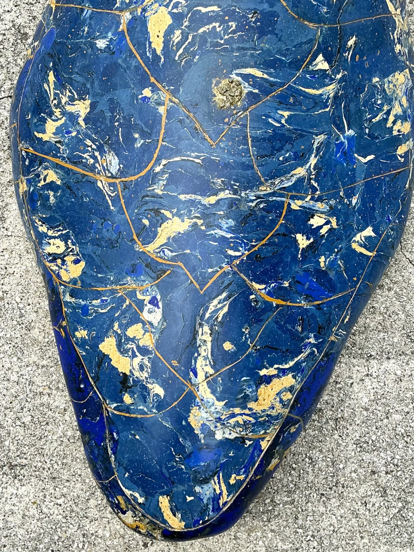 Vintage Italian Scagliola Pigmented Plaster Turtle Shell - Plaster, 15W x 24.75H — additional photo 7