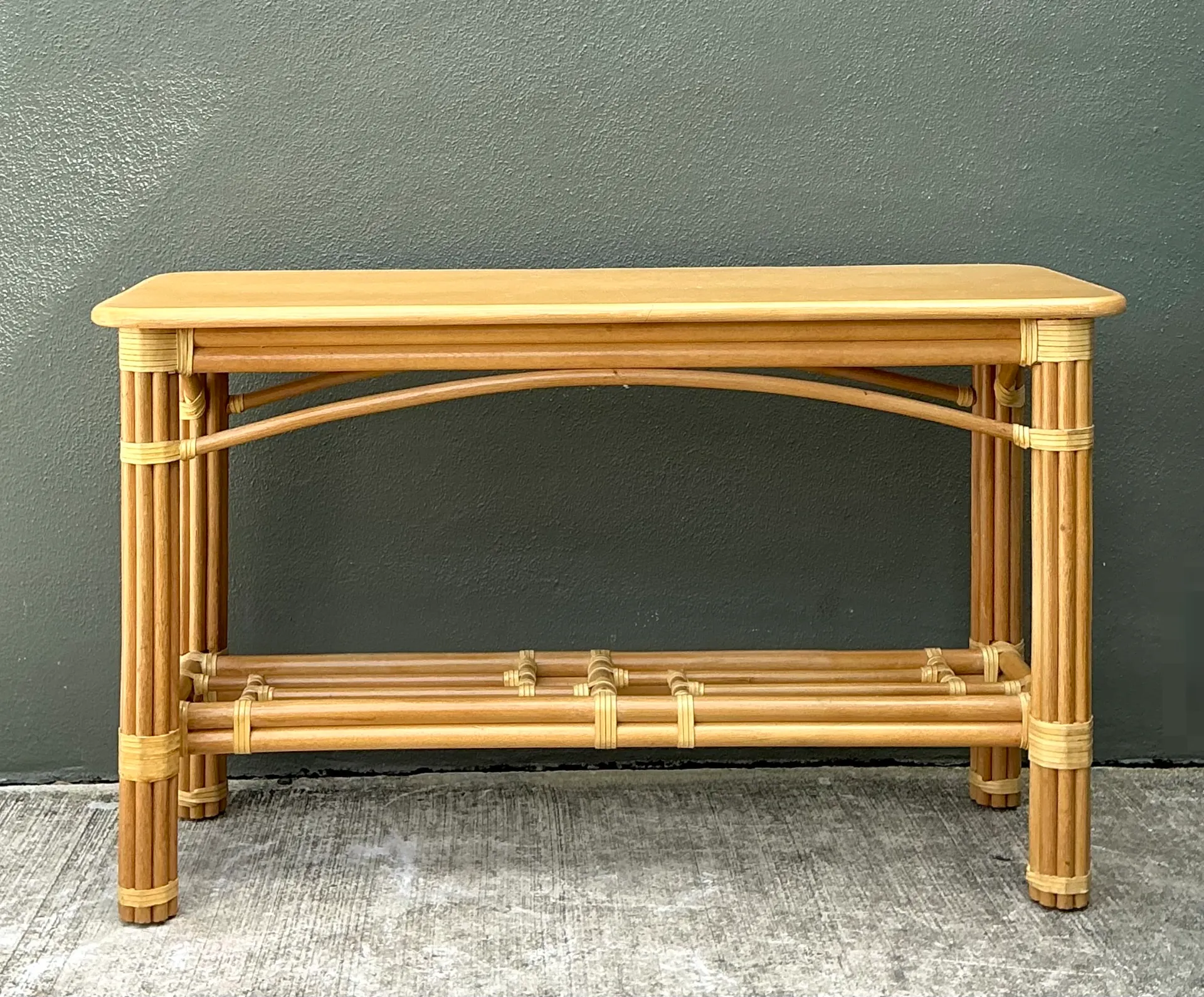 Vintage Rattan Console Table — additional photo 5
