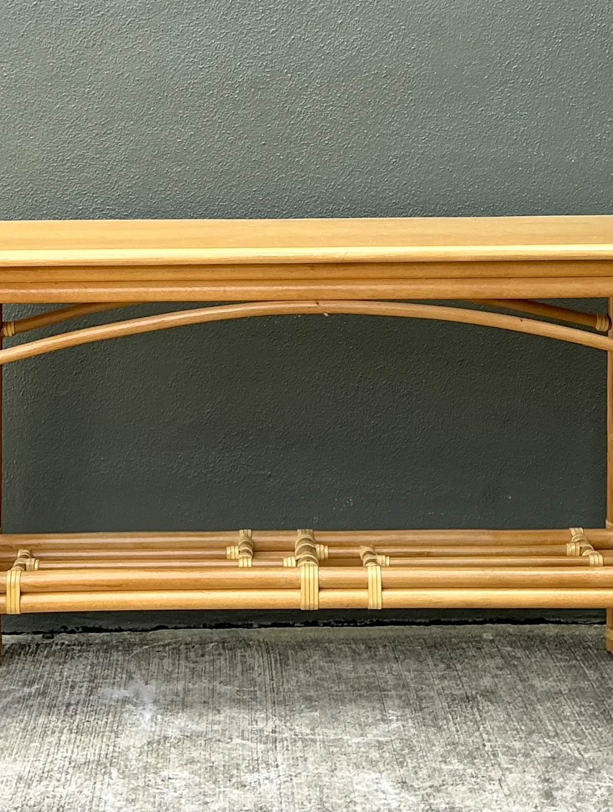 Vintage Rattan Console Table — additional photo 5