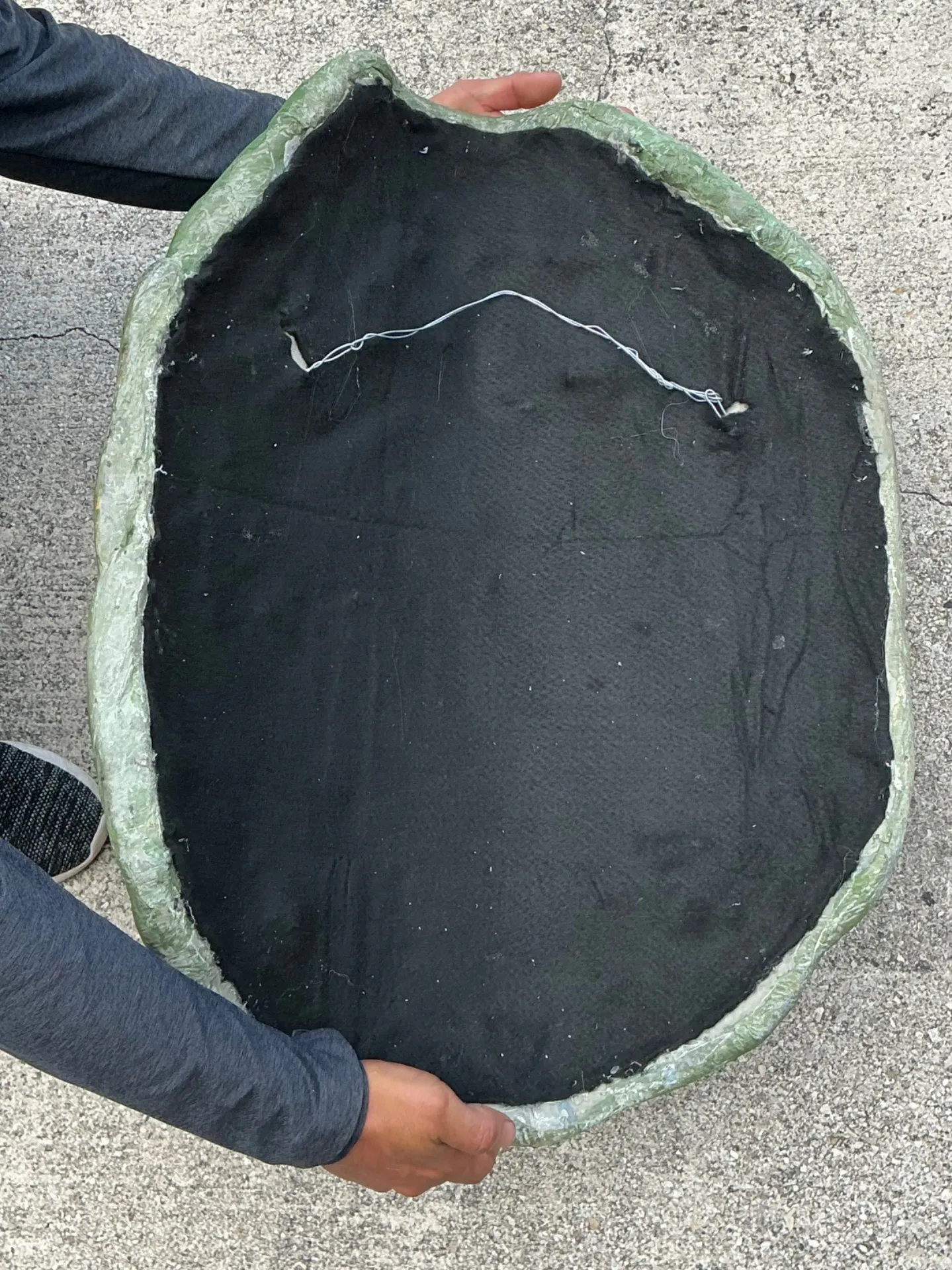 Vintage Italian Scagliola Pigmented Plaster Turtle Shell - 18W x 24.25H — additional photo 1