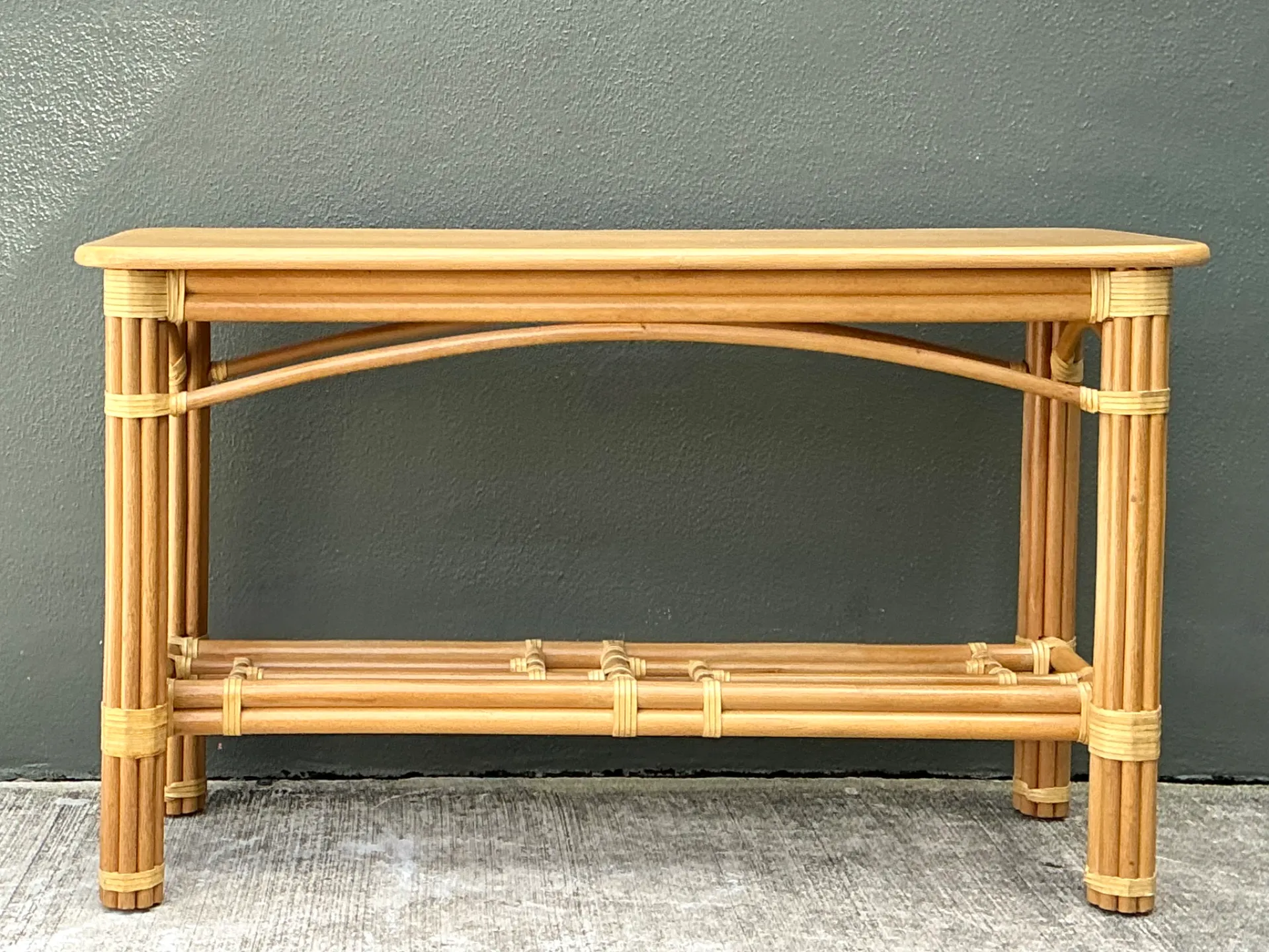 Vintage Rattan Console Table — additional photo 3
