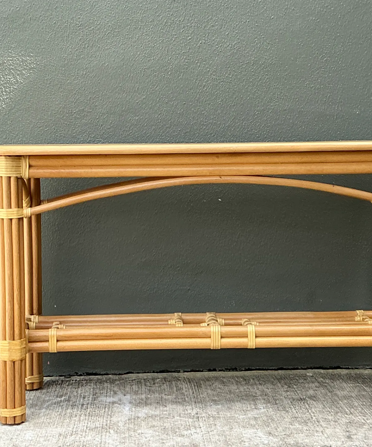 Vintage Rattan Console Table — additional photo 1