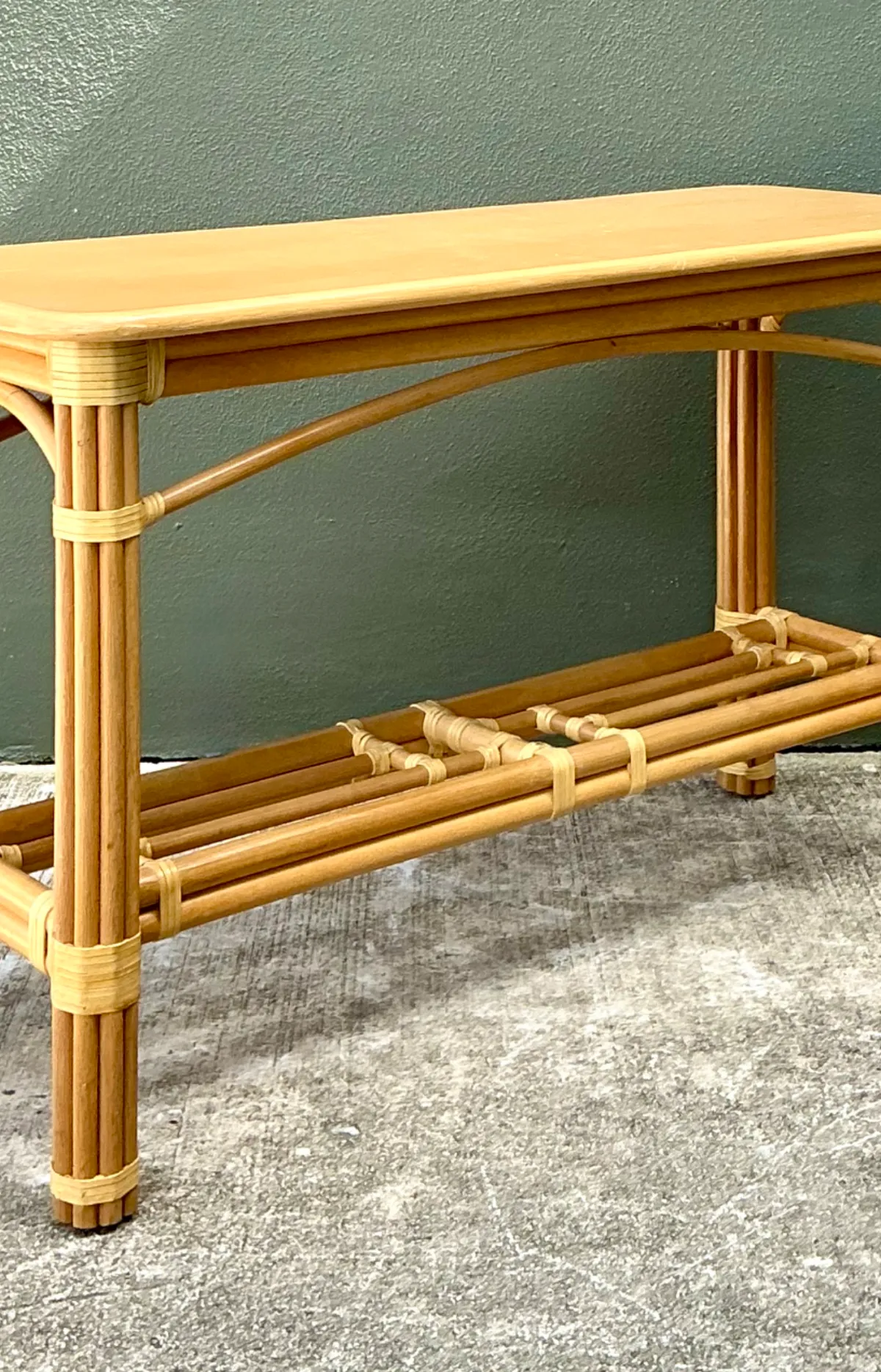 Vintage Rattan Console Table — additional photo 6