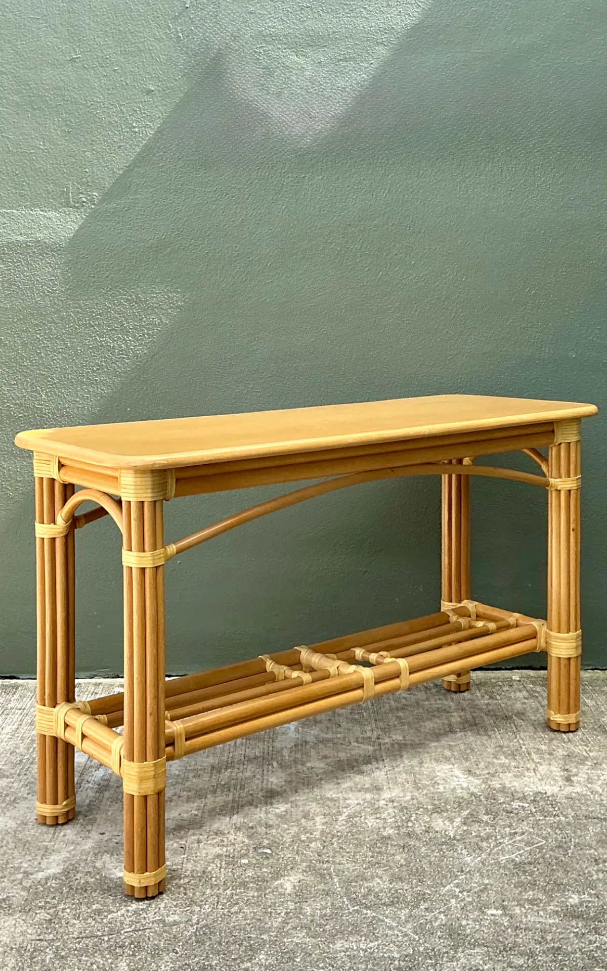 Vintage Rattan Console Table — additional photo 4