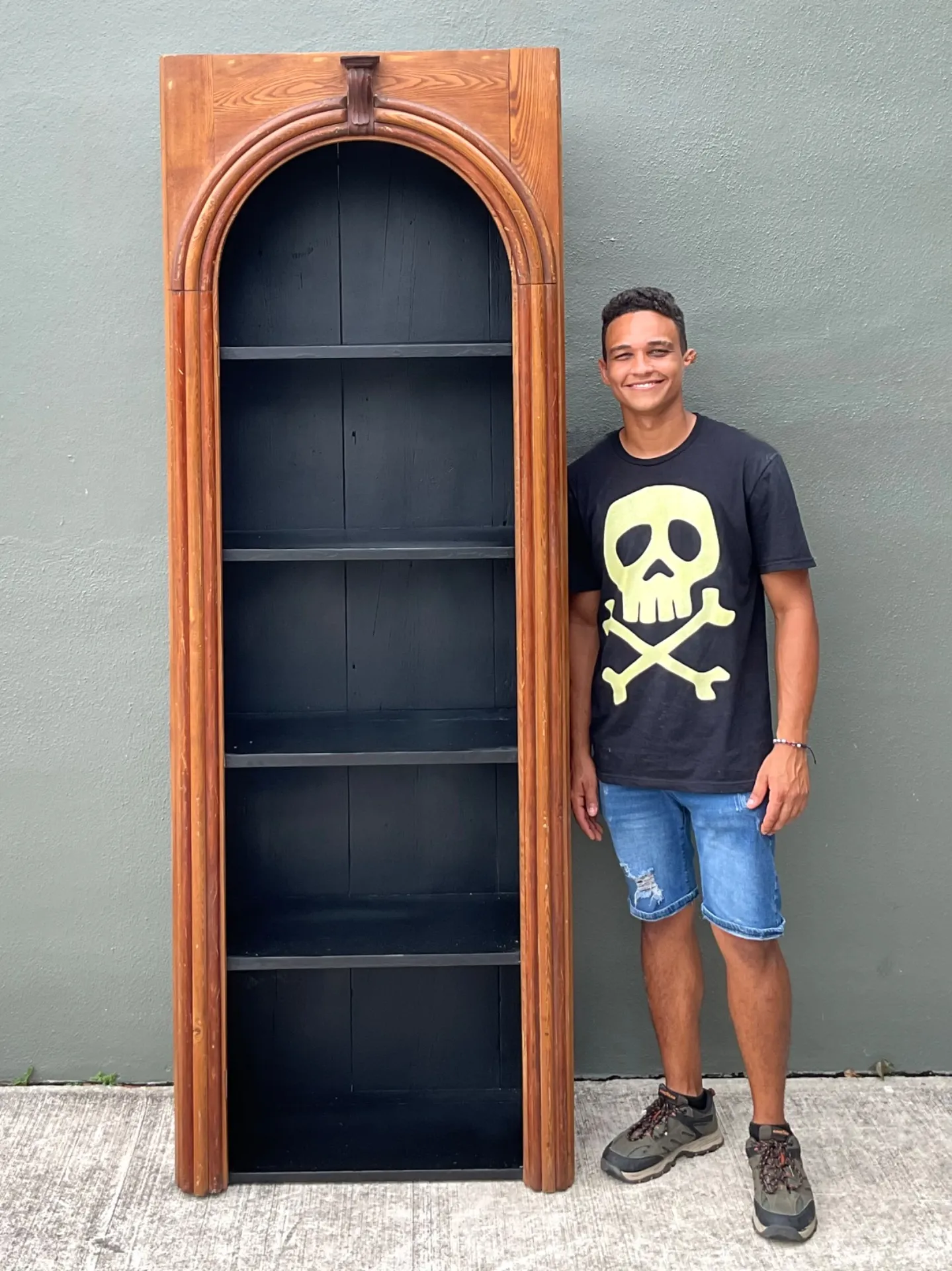 Vintage Architectural Wood Bookcase — additional photo 8