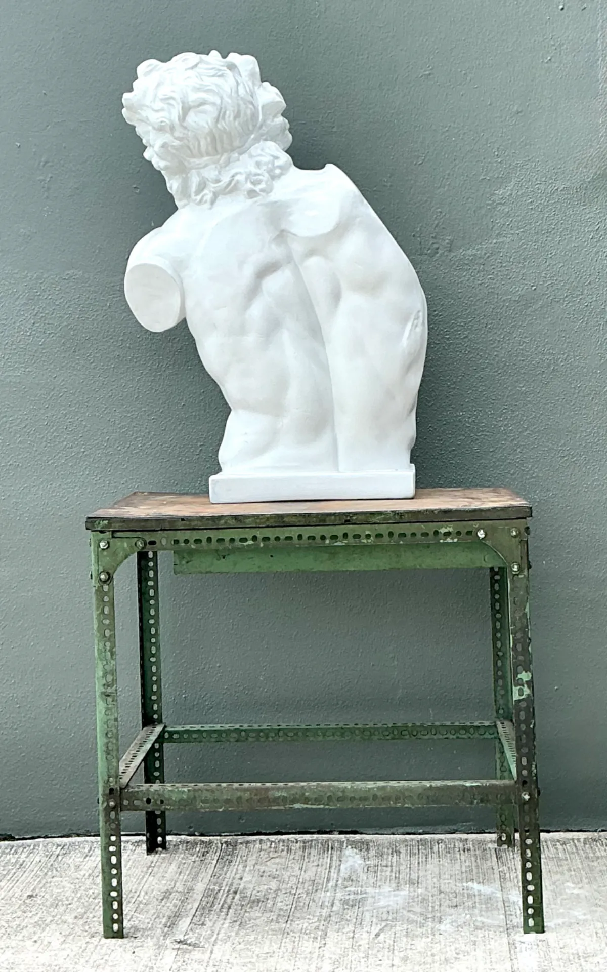Vintage Classical Ceramic Bust Sculpture Of Laocoön - Close-up view