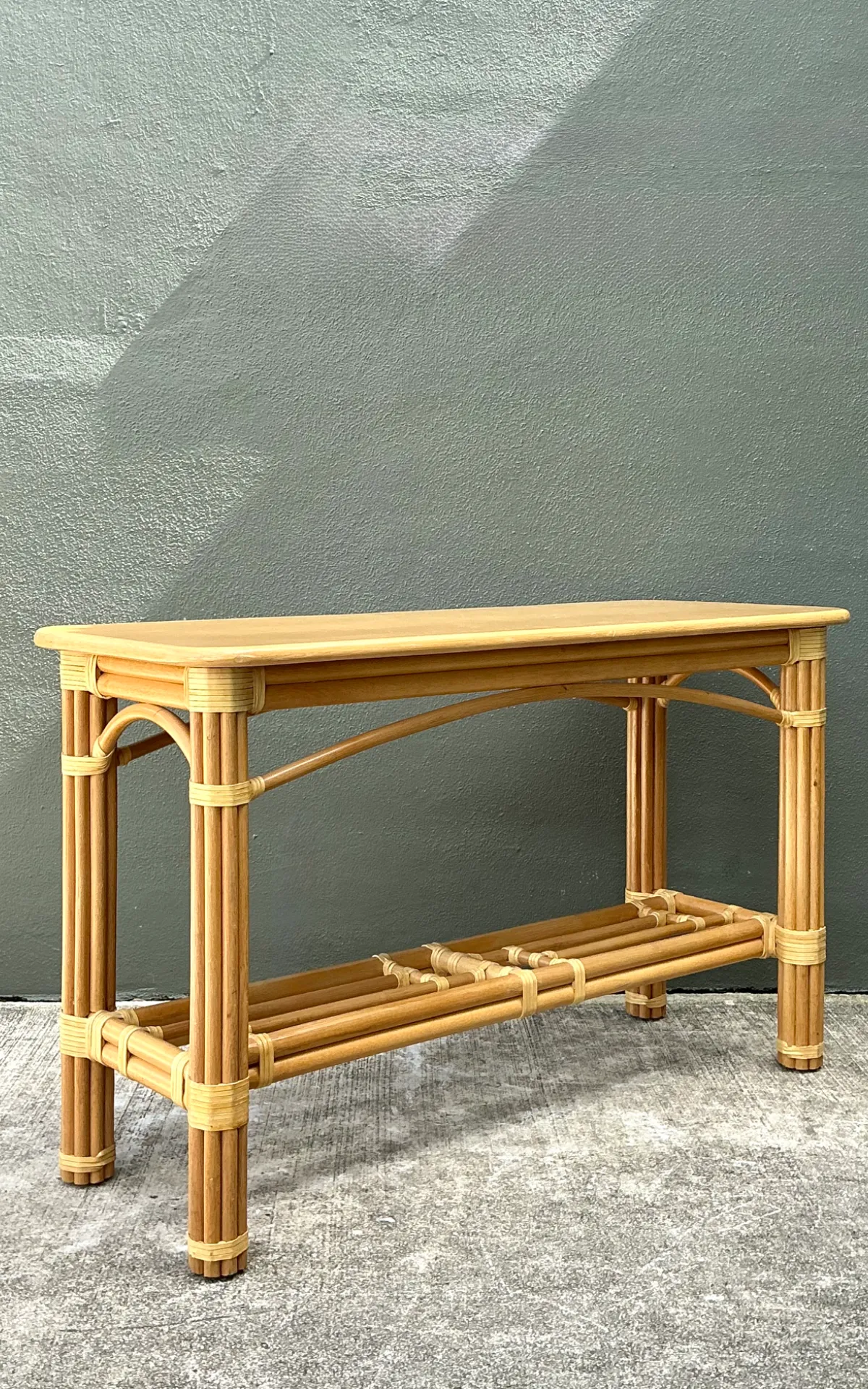 Vintage Rattan Console Table — additional photo 2