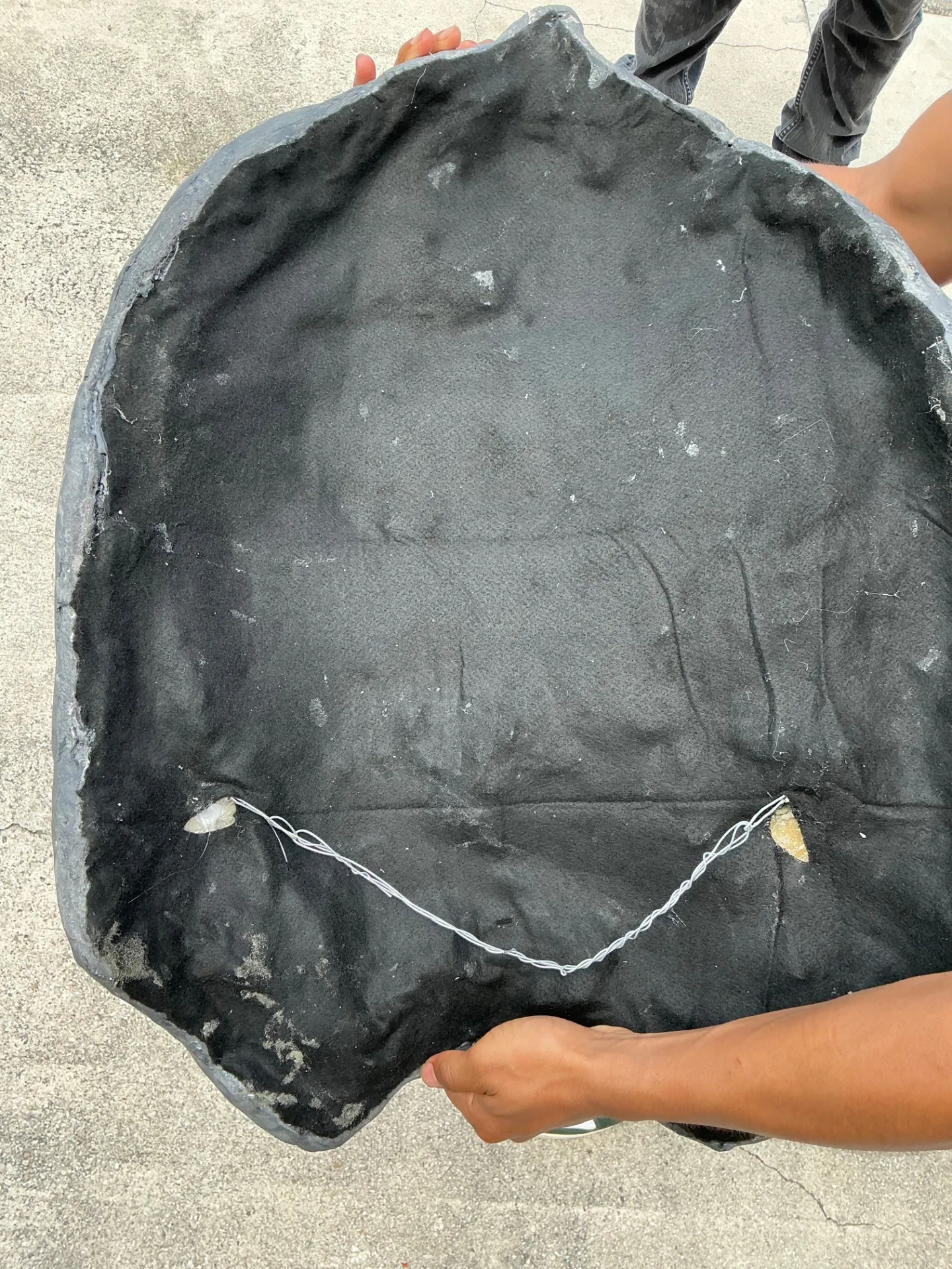 Vintage Italian Scagliola Artisanal Pigmented Plaster Turtle Shell - Plaster, 21W x 29.25H — additional photo 1