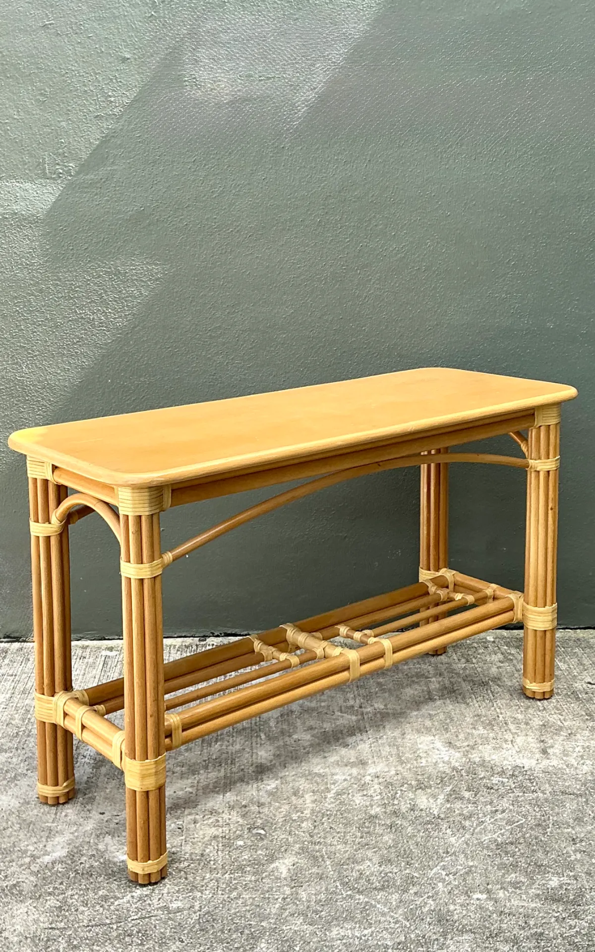 Vintage Rattan Console Table — additional photo 8
