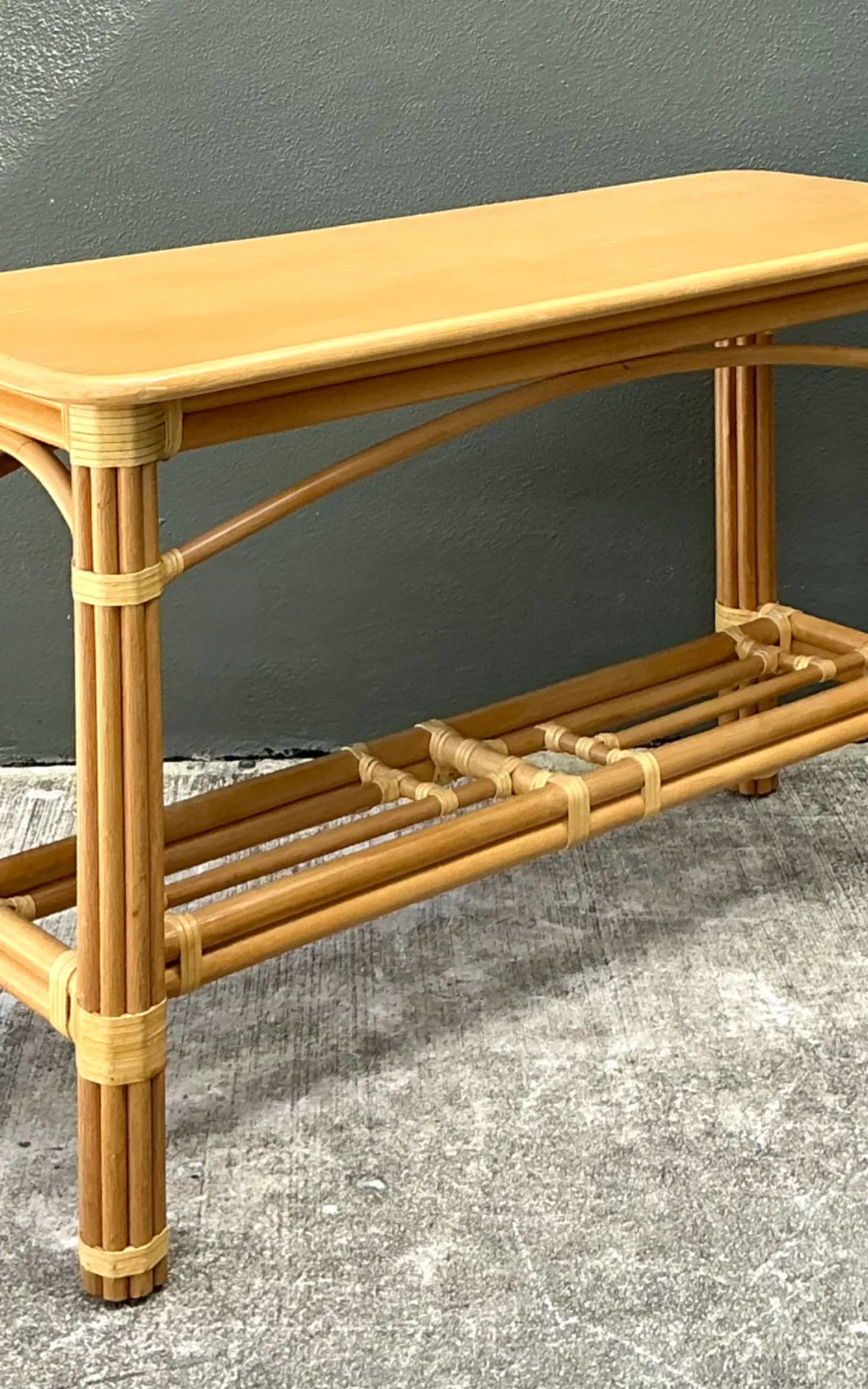 Vintage Rattan Console Table — additional photo 7
