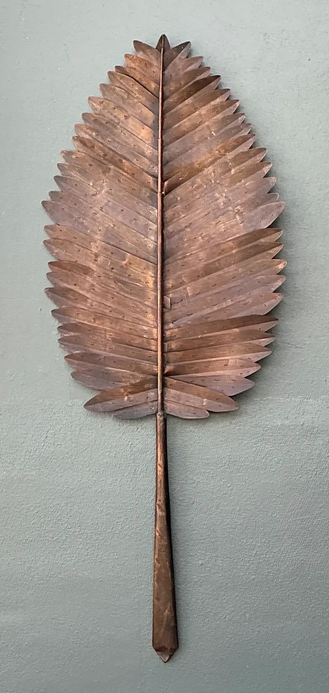Vintage Metal Botanical Leaf Art — additional photo 4