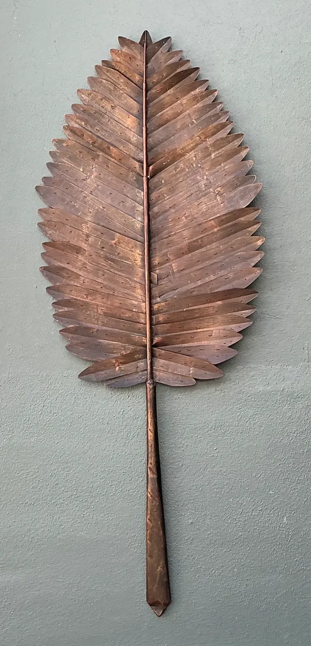 Vintage Metal Botanical Leaf Art — additional photo 2