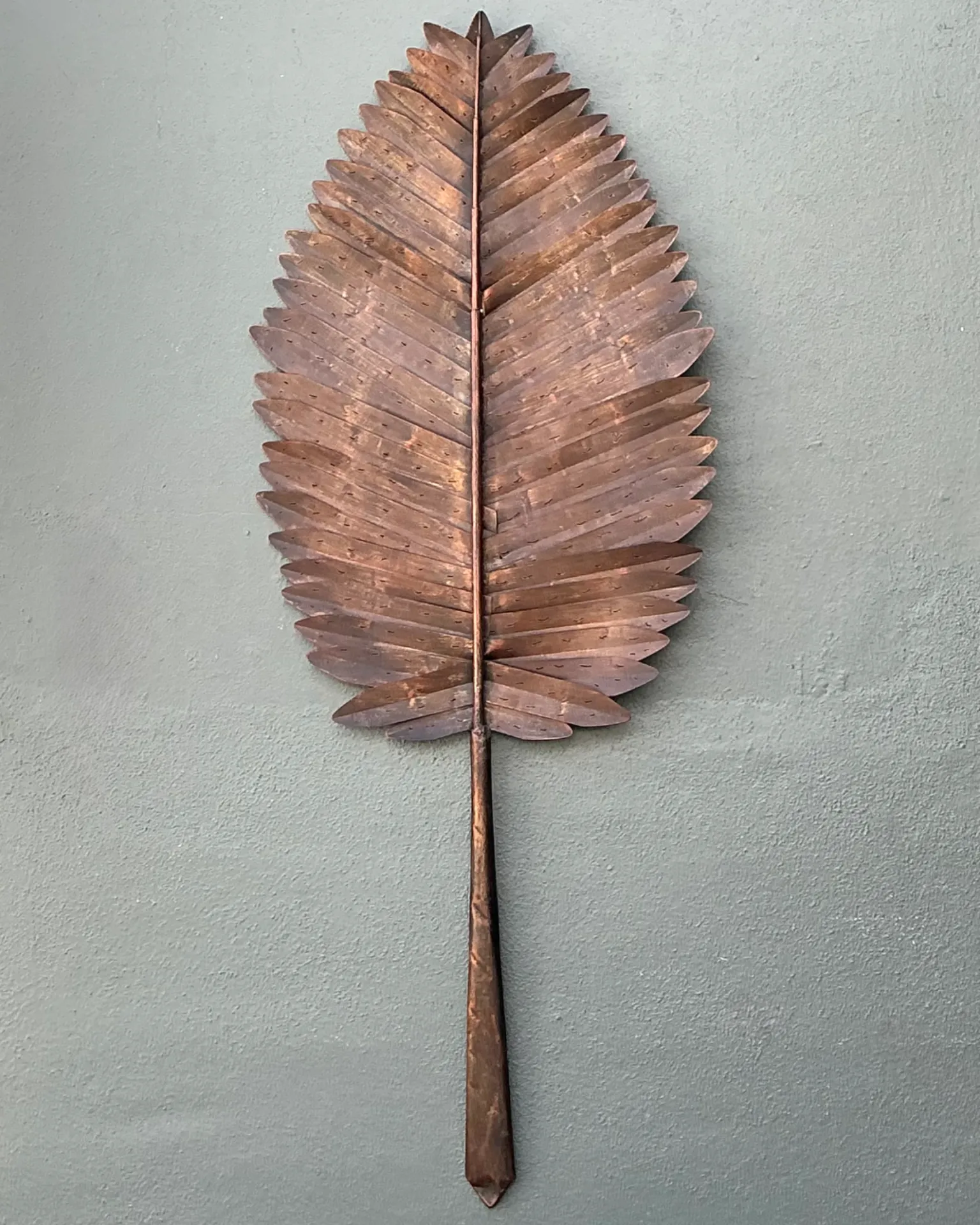 Vintage Metal Botanical Leaf Art — additional photo 1
