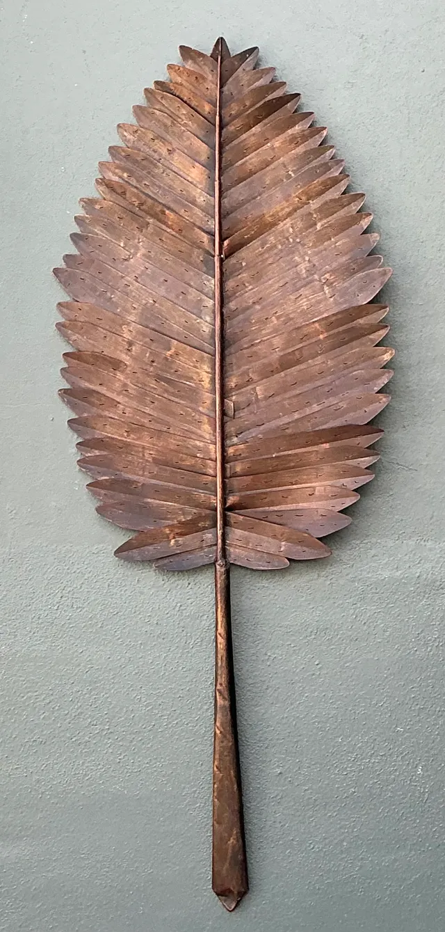 Vintage Metal Botanical Leaf Art — additional photo 8