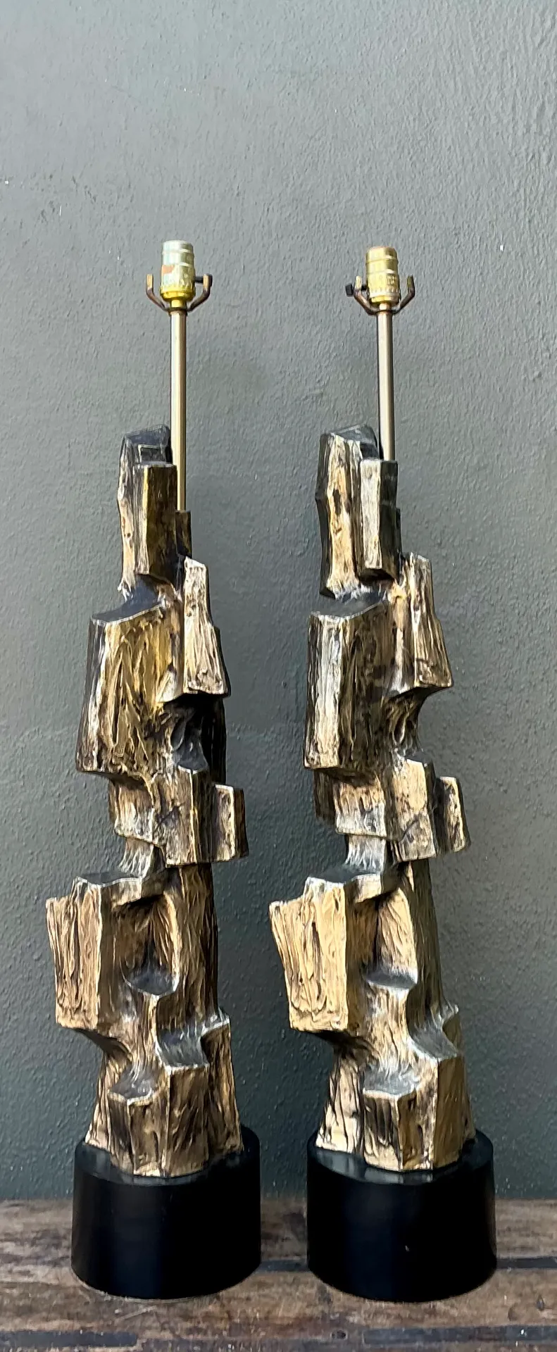 Vintage Brutalist Richard Barr For Laurel Lamps - Pair — additional photo 4