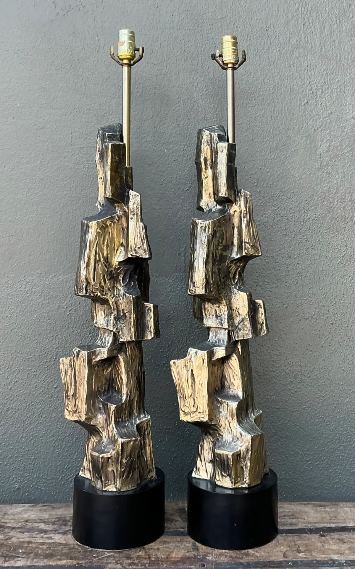Vintage Brutalist Richard Barr For Laurel Lamps - Pair — additional photo 5