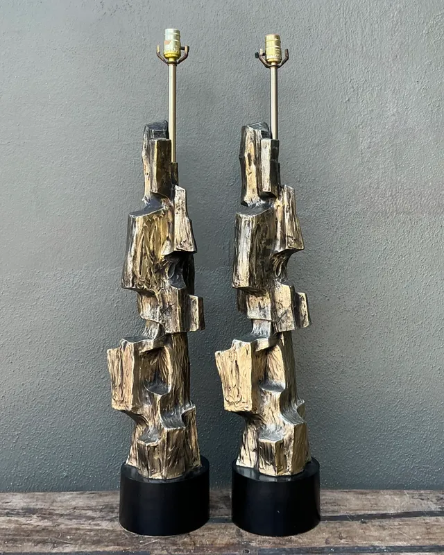 Vintage Brutalist Richard Barr For Laurel Lamps - Pair — additional photo 5