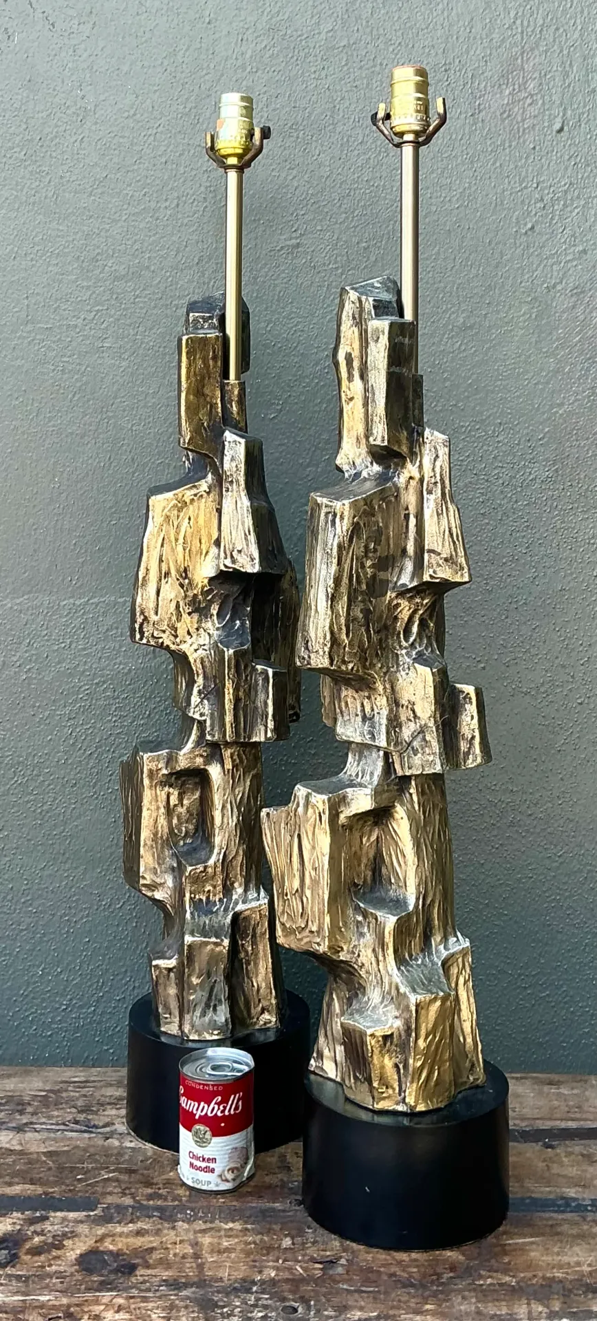 Vintage Brutalist Richard Barr For Laurel Lamps - Pair — additional photo 7
