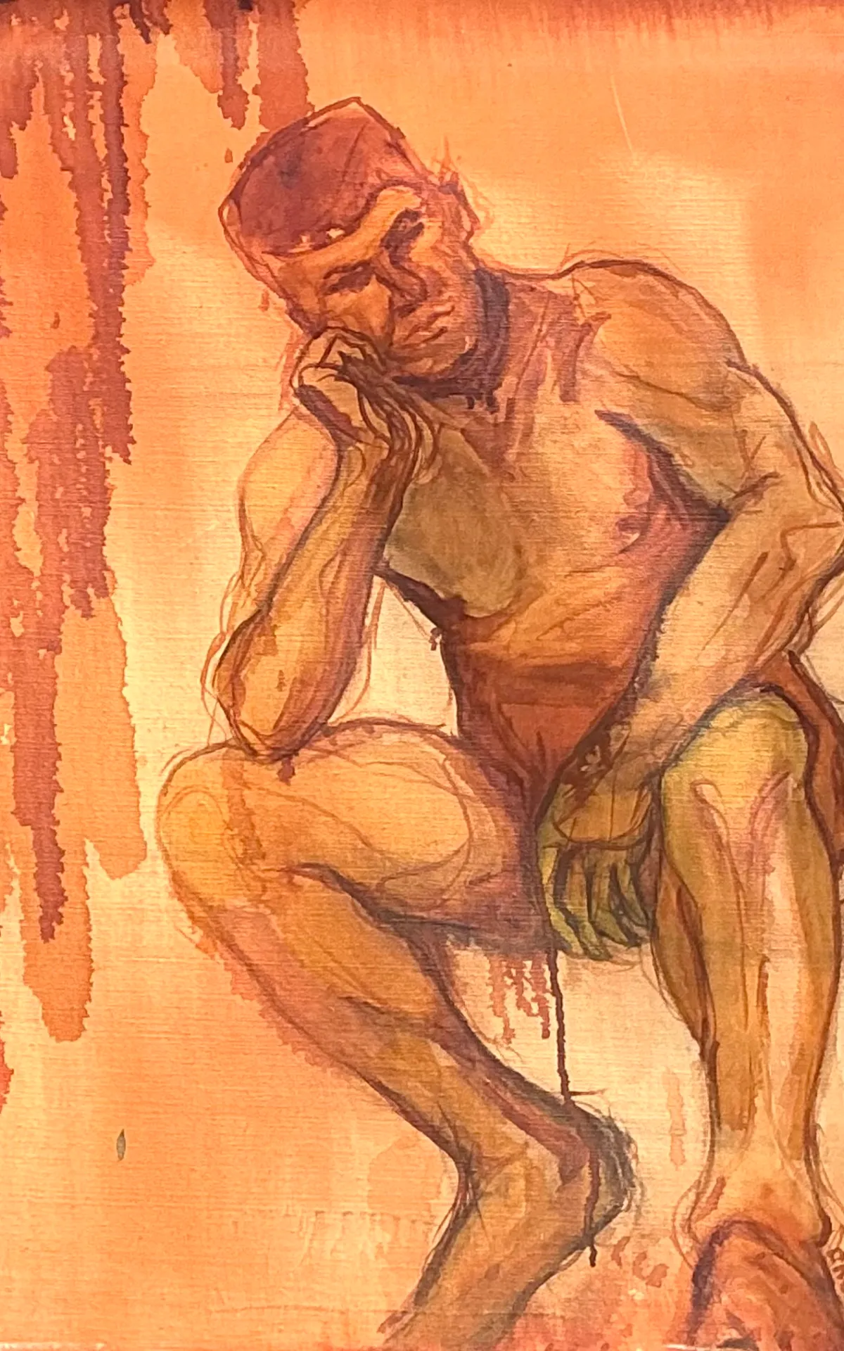 Vintage Figurative Oil Painting on Canvas — additional photo 8