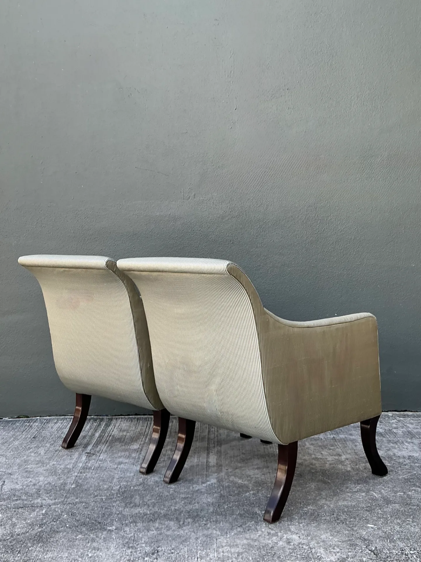 Vintage Rose Tarlow Melrose House “Sabre Leg” Lounge Chairs - A Pair — additional photo 1