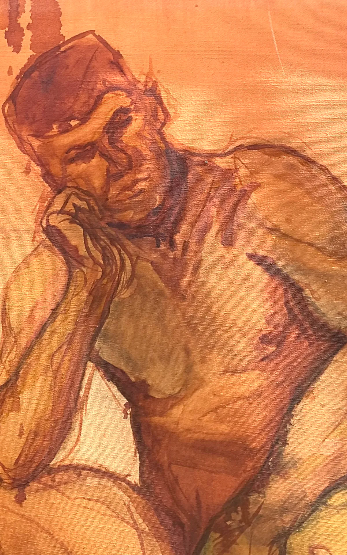 Vintage Figurative Oil Painting on Canvas — additional photo 7