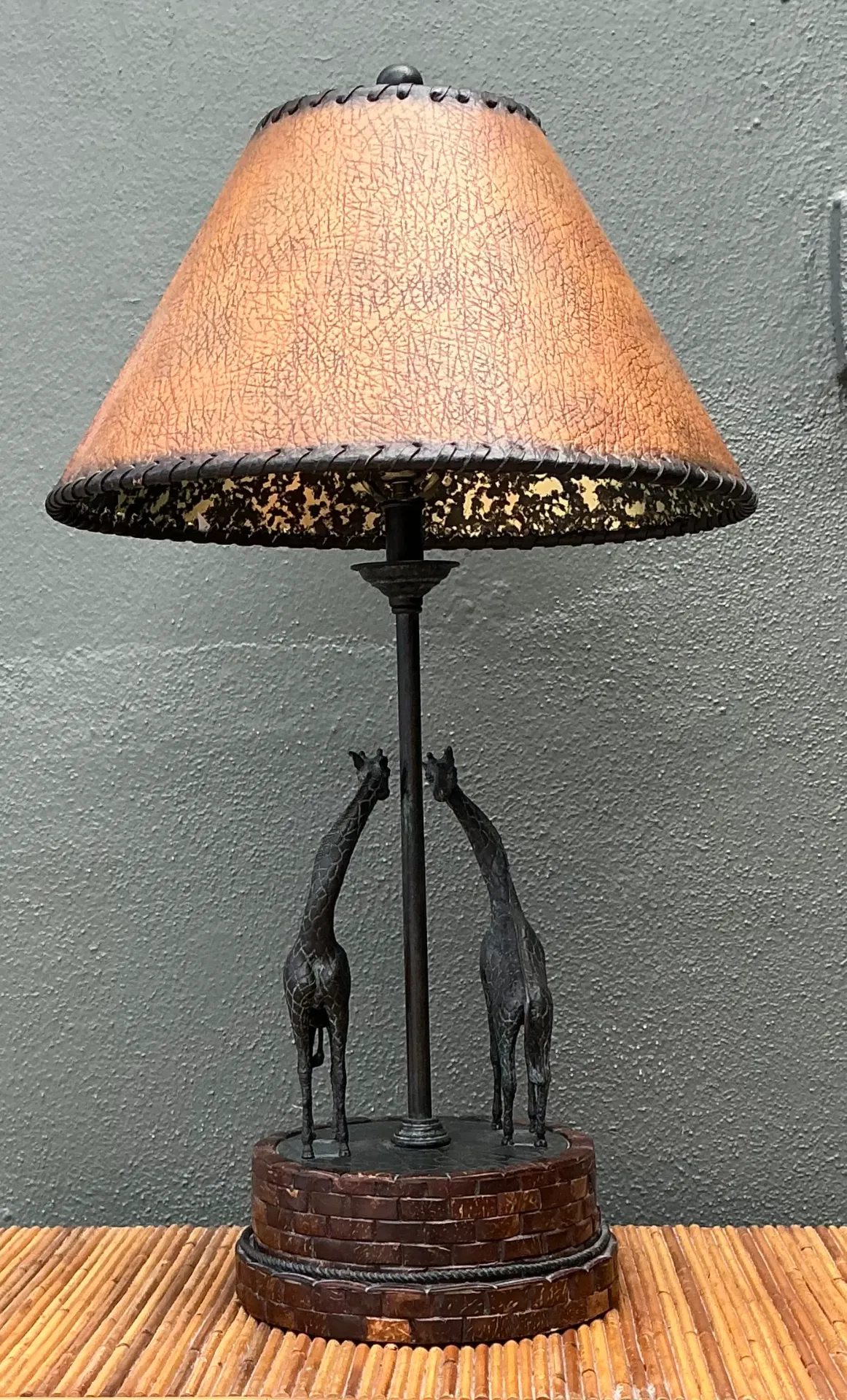 Vintage Maitland Smith Giraffe Bronze Table Lamp — additional photo 1
