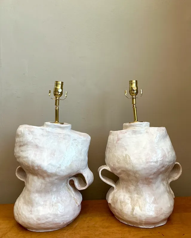 Vintage Sculptural Ceramic Table Lamps — additional photo 1