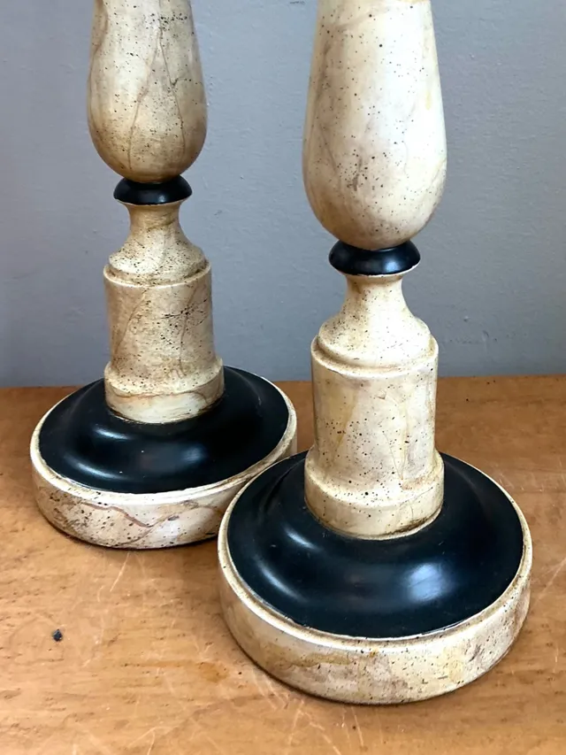 Vintage Sarreid Candlestick Lamps - A Pair — additional photo 6
