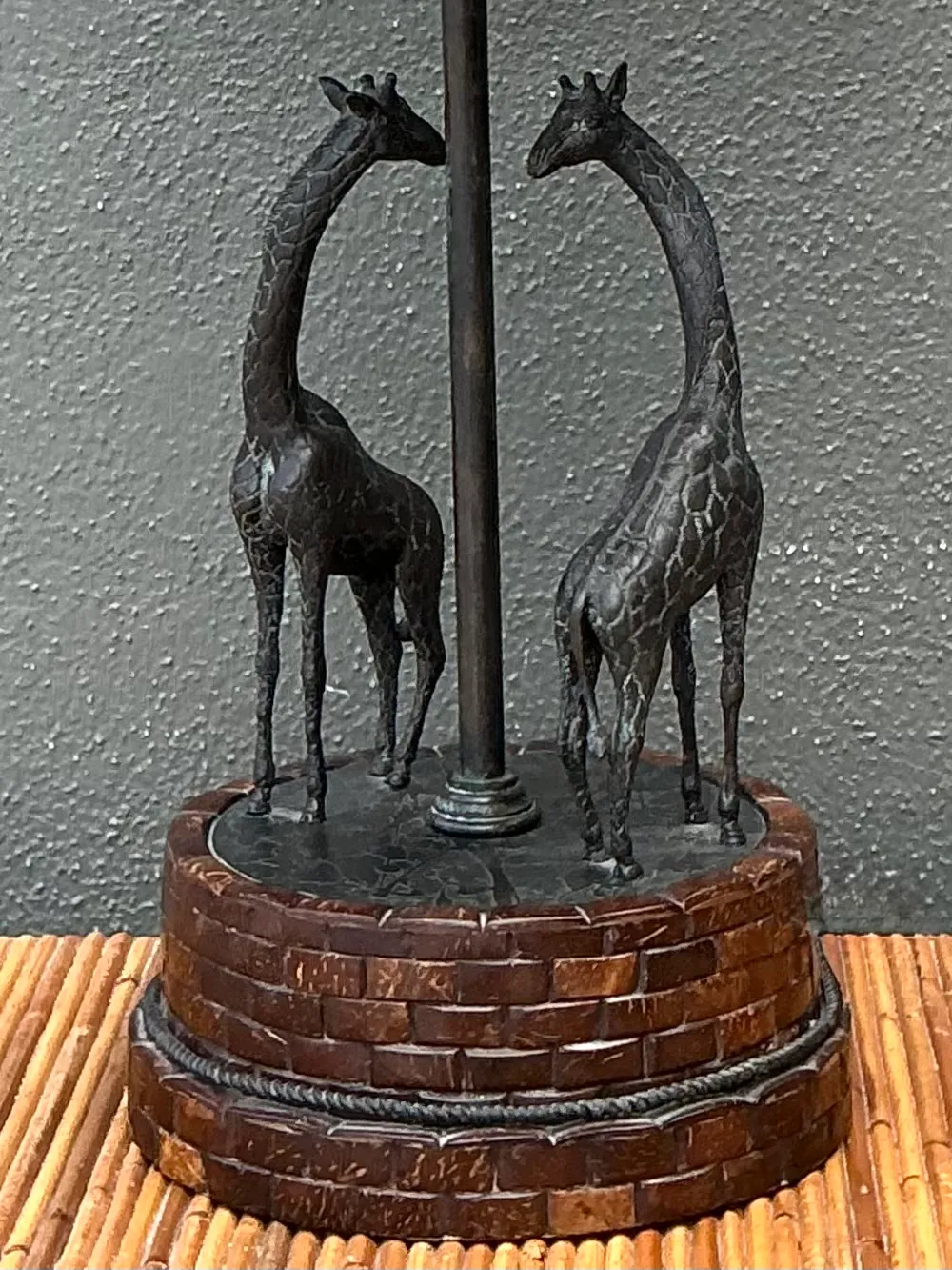 Vintage Maitland Smith Giraffe Bronze Table Lamp — additional photo 4