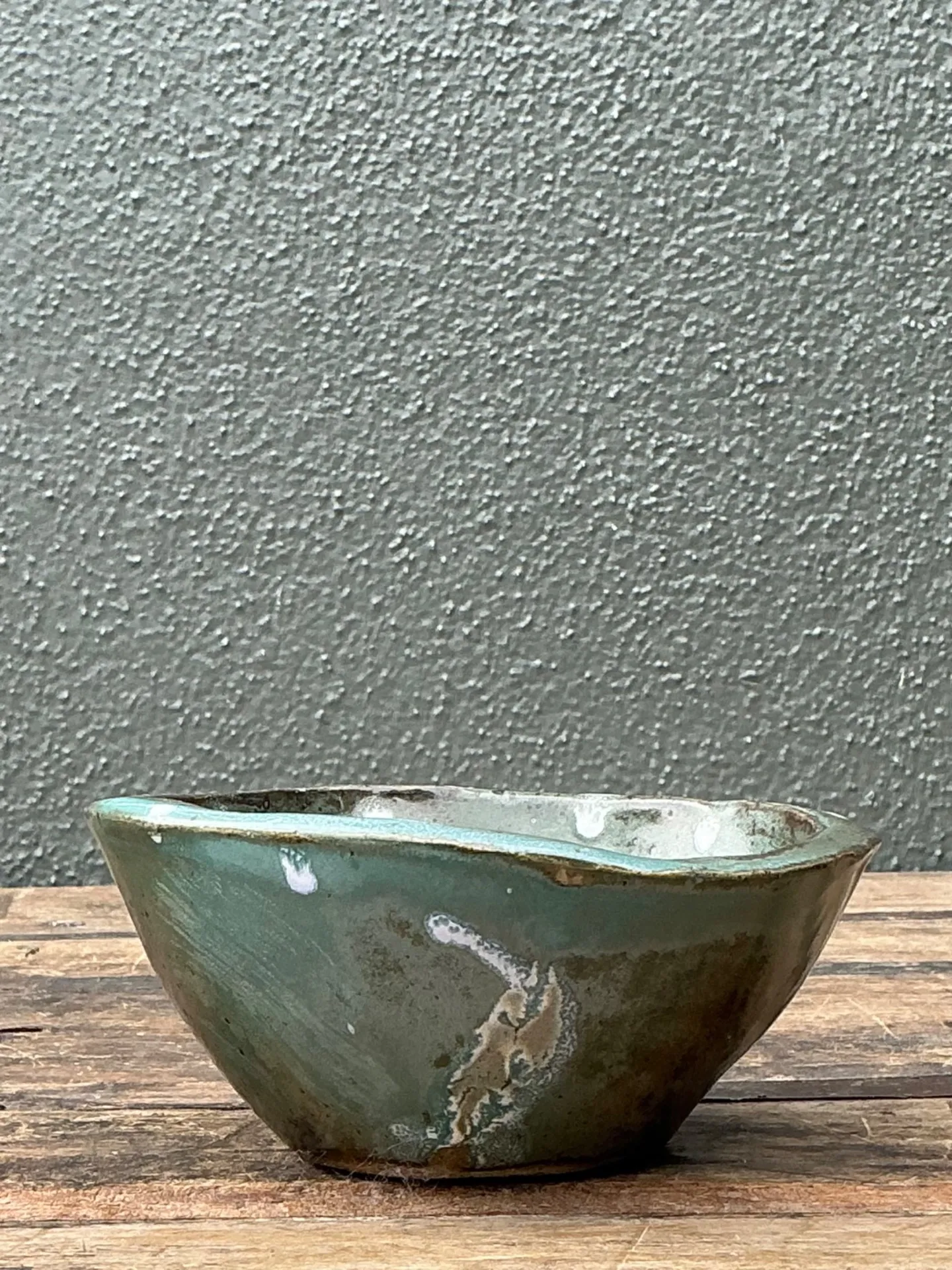 Vintage Green Glazed Studio Pottery Bowl — additional photo 7