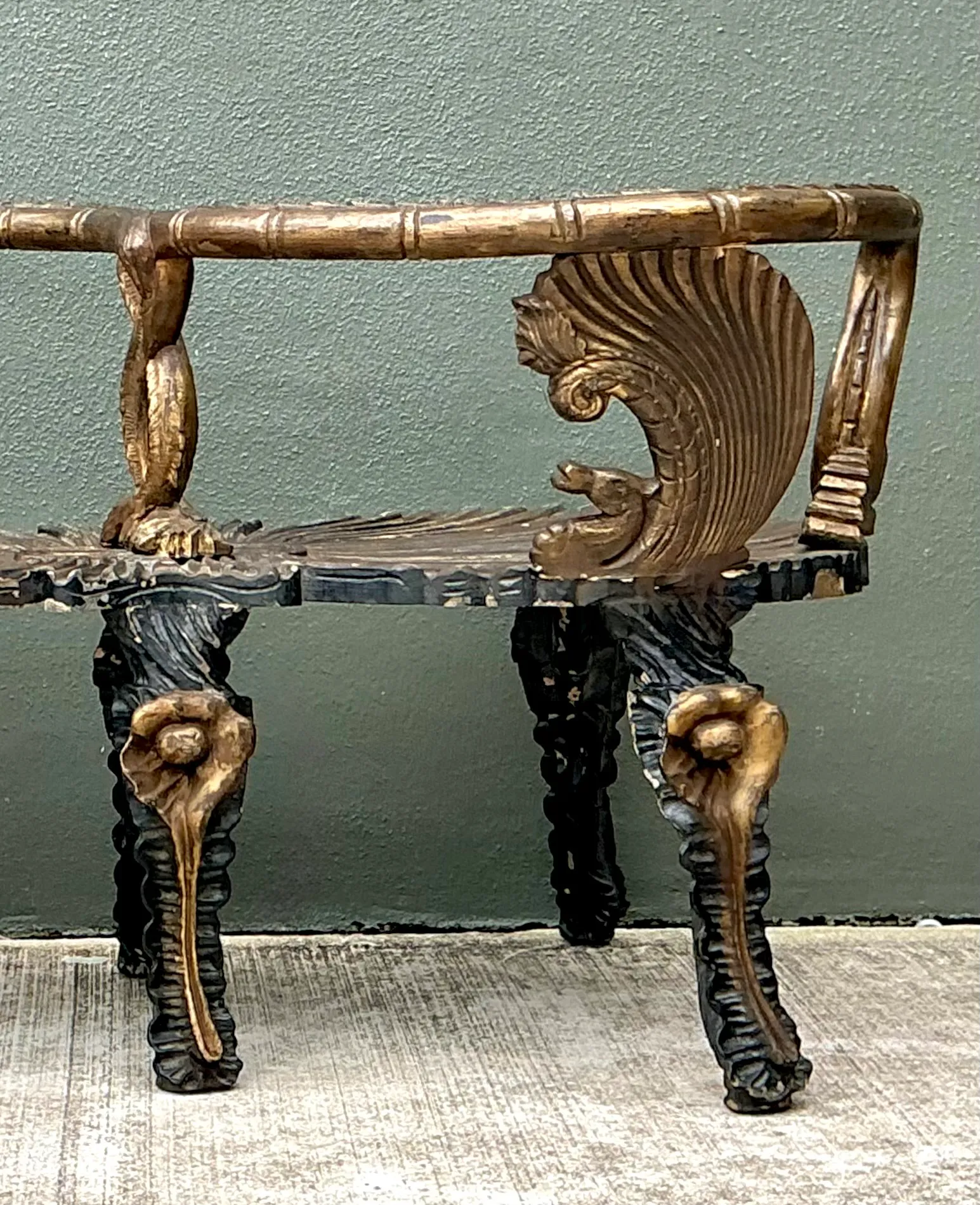 Vintage Gilt Carved Grotto Tete-A-Tete — additional photo 7