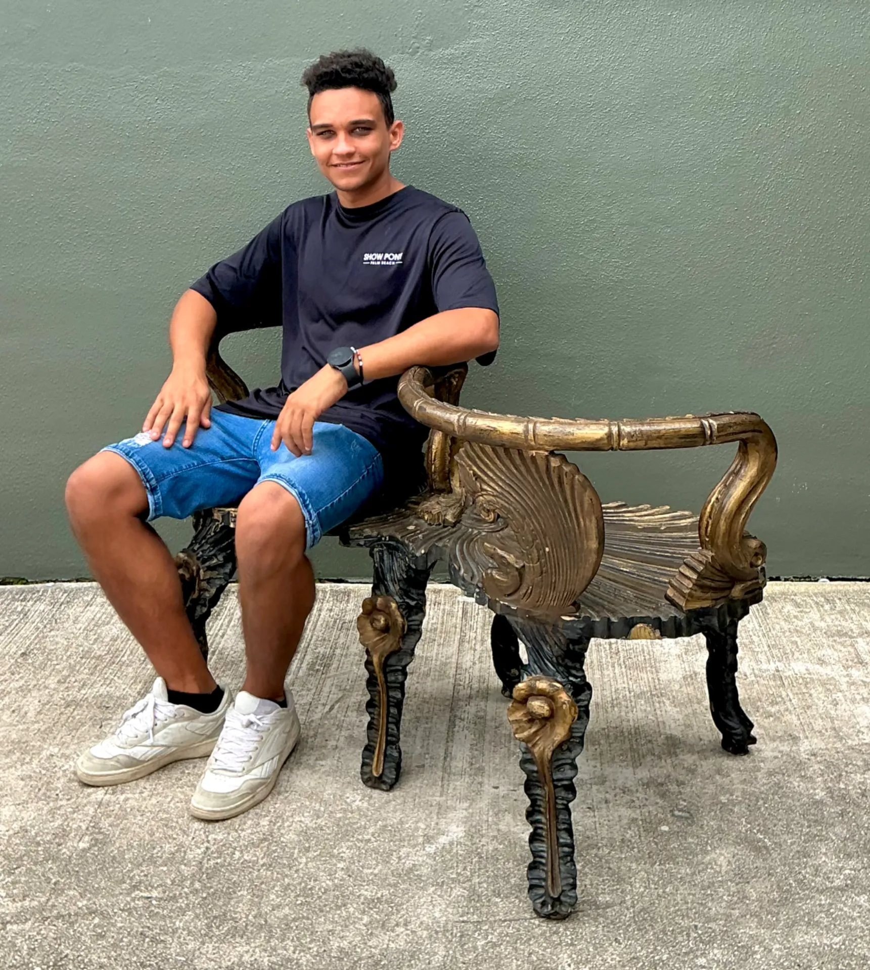 Vintage Gilt Carved Grotto Tete-A-Tete — additional photo 4