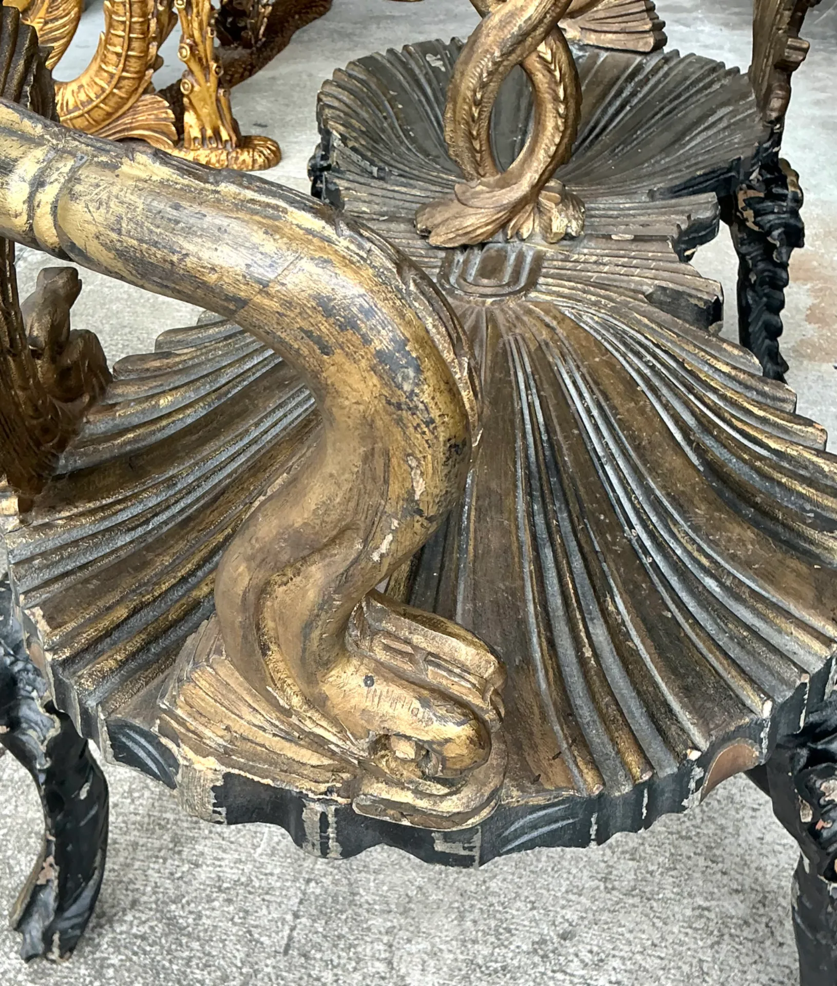 Vintage Gilt Carved Grotto Tete-A-Tete — additional photo 8